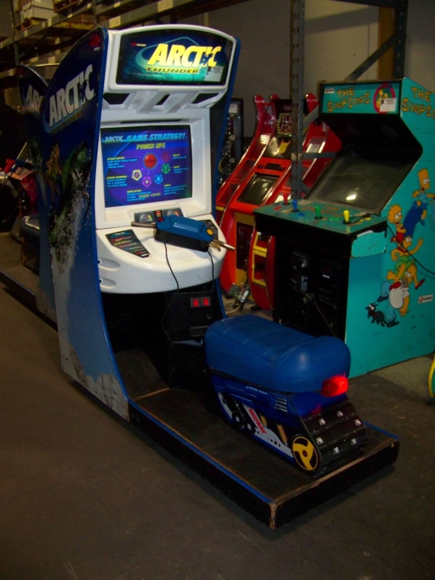 ARCTIC THUNDER RACING ARCADE GAME BB Item is in used condition. Evidence of wear and commercial