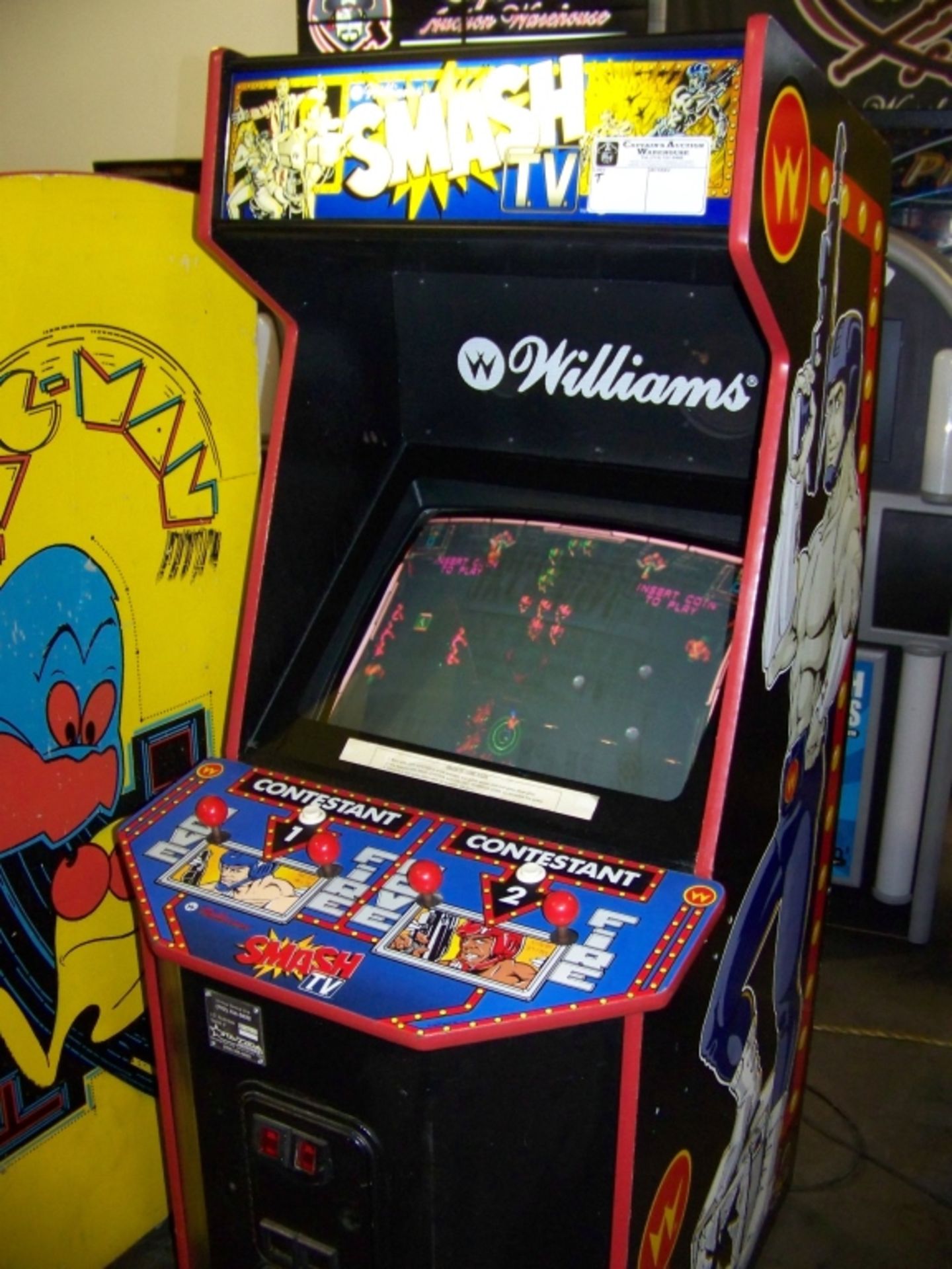 SMASH TV CLASSIC ARCADE GAME WILLIAMS Item is in used condition. Evidence of wear and commercial - Image 7 of 9