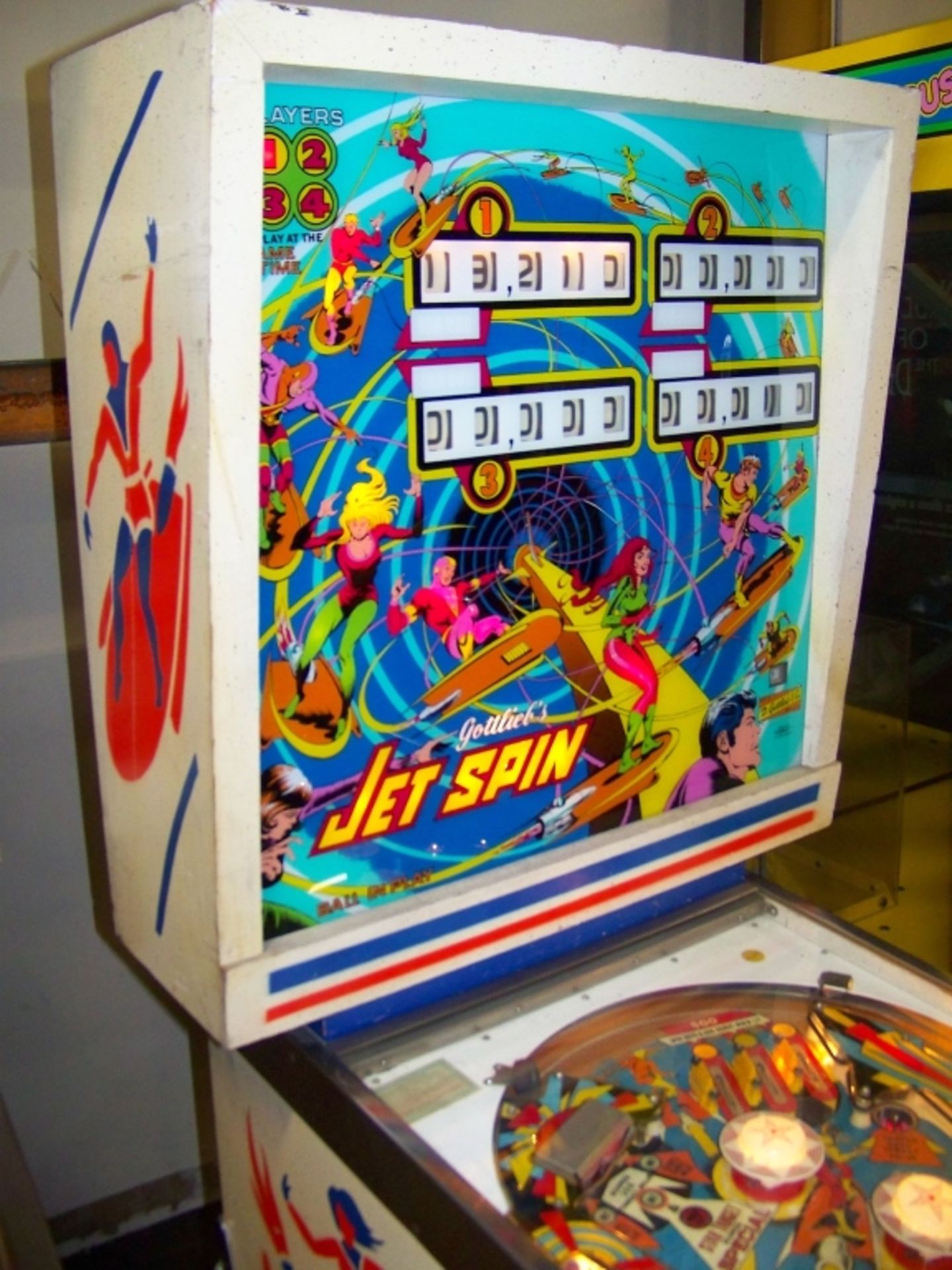 JET SPIN PINBALL MACHINE GOTTLIEB 1977 Item is in used condition. Evidence of wear and commercial - Image 2 of 8