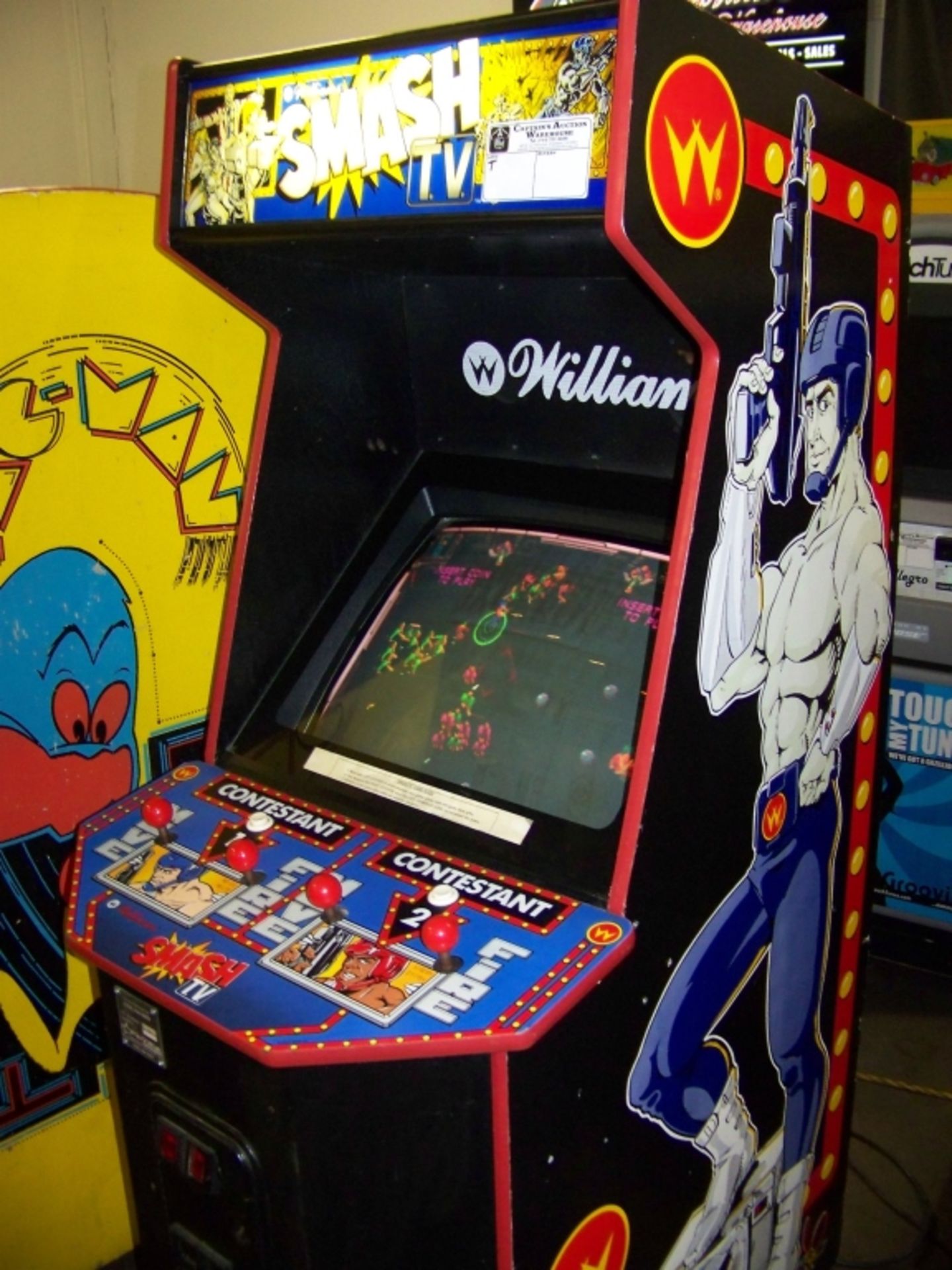 SMASH TV CLASSIC ARCADE GAME WILLIAMS Item is in used condition. Evidence of wear and commercial - Image 8 of 9