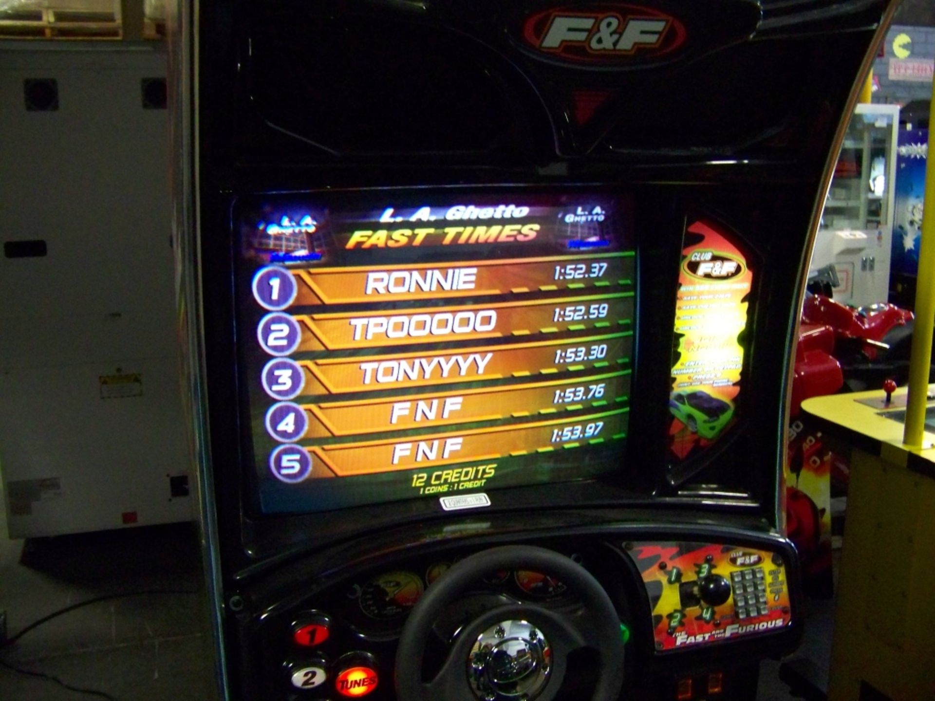 FAST AND FURIOUS RACING DRIVER ARCADE GAME Item is in used condition. Evidence of wear and - Image 5 of 10