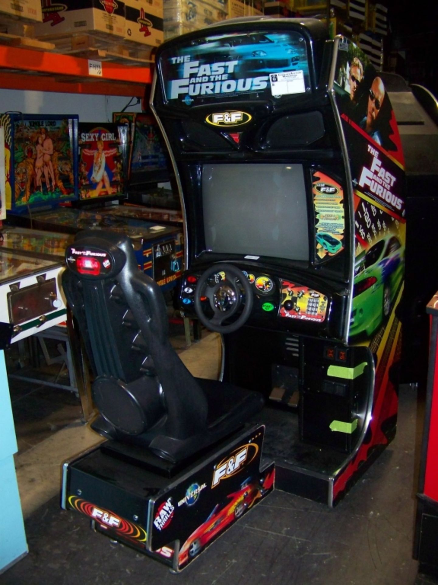 FAST AND FURIOUS RACING DRIVER ARCADE GAME Item is in used condition. Evidence of wear and - Image 6 of 6