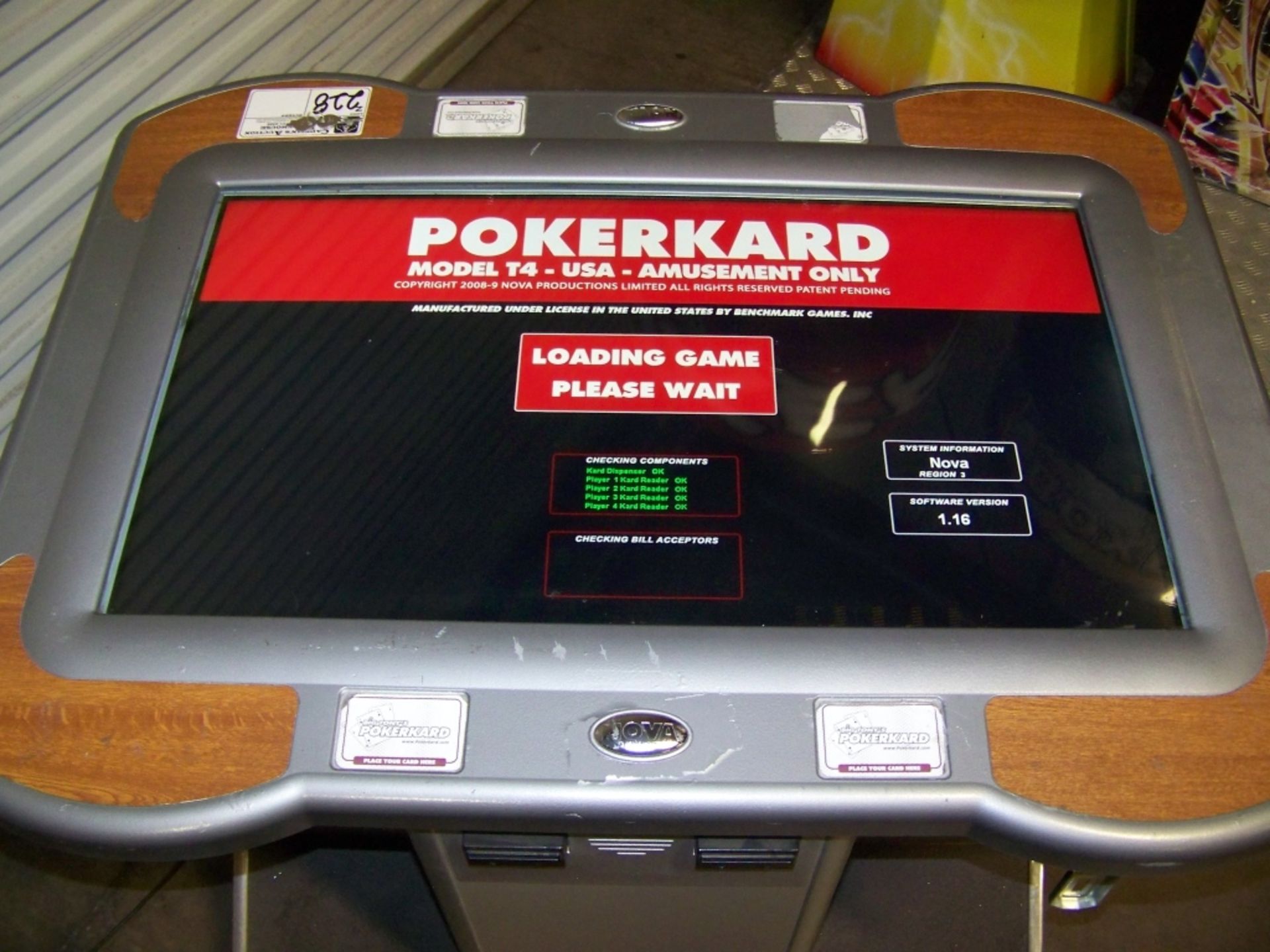 BIG TONY TEXAS HOLD'EM POKER ARCADE GAME Item is in used condition. Evidence of wear and - Image 10 of 10