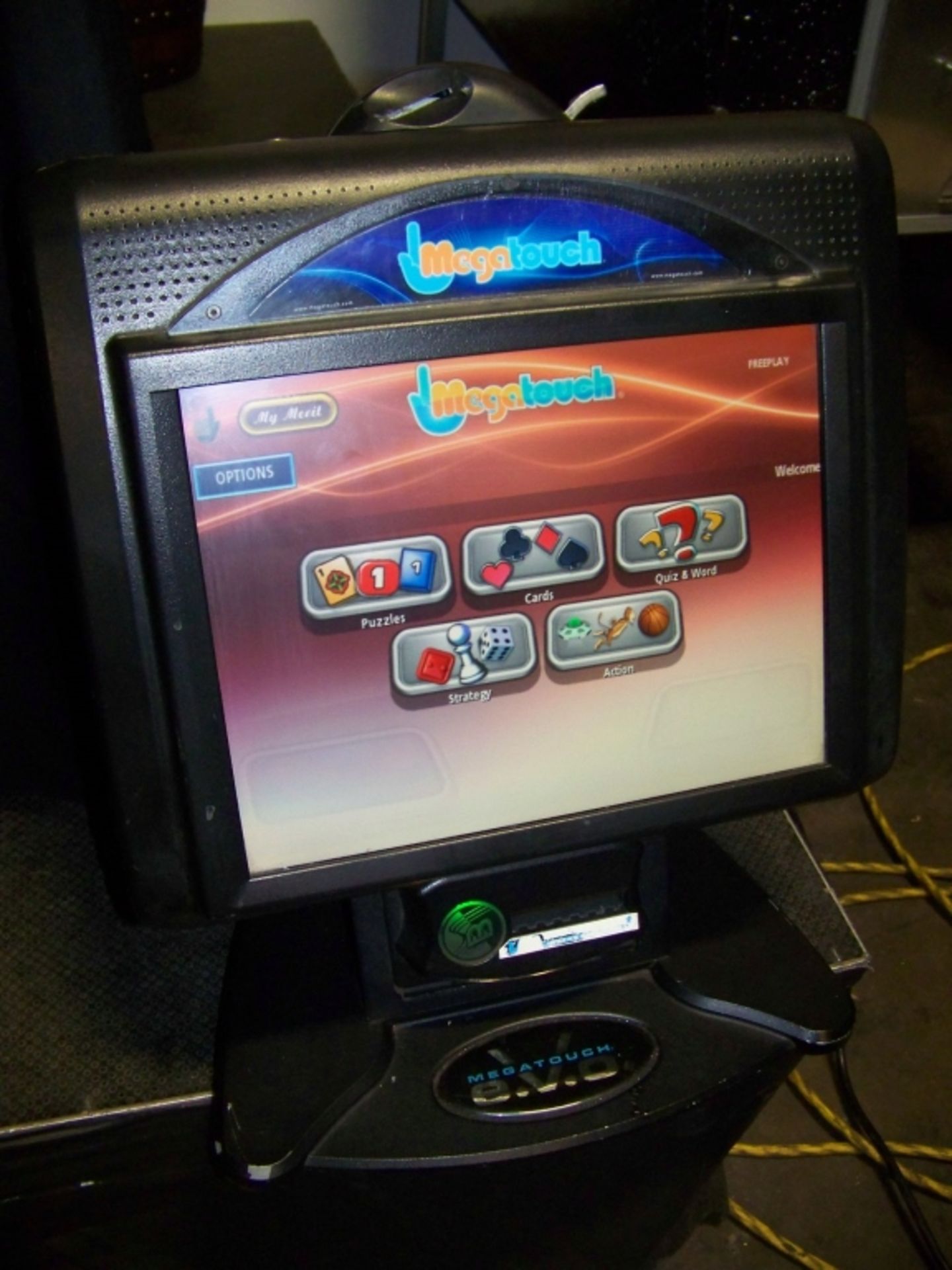 MEGATOUCH 2011 COUNTER TOP ARCADE GAME Item is in used condition. Evidence of wear and commercial - Image 2 of 2
