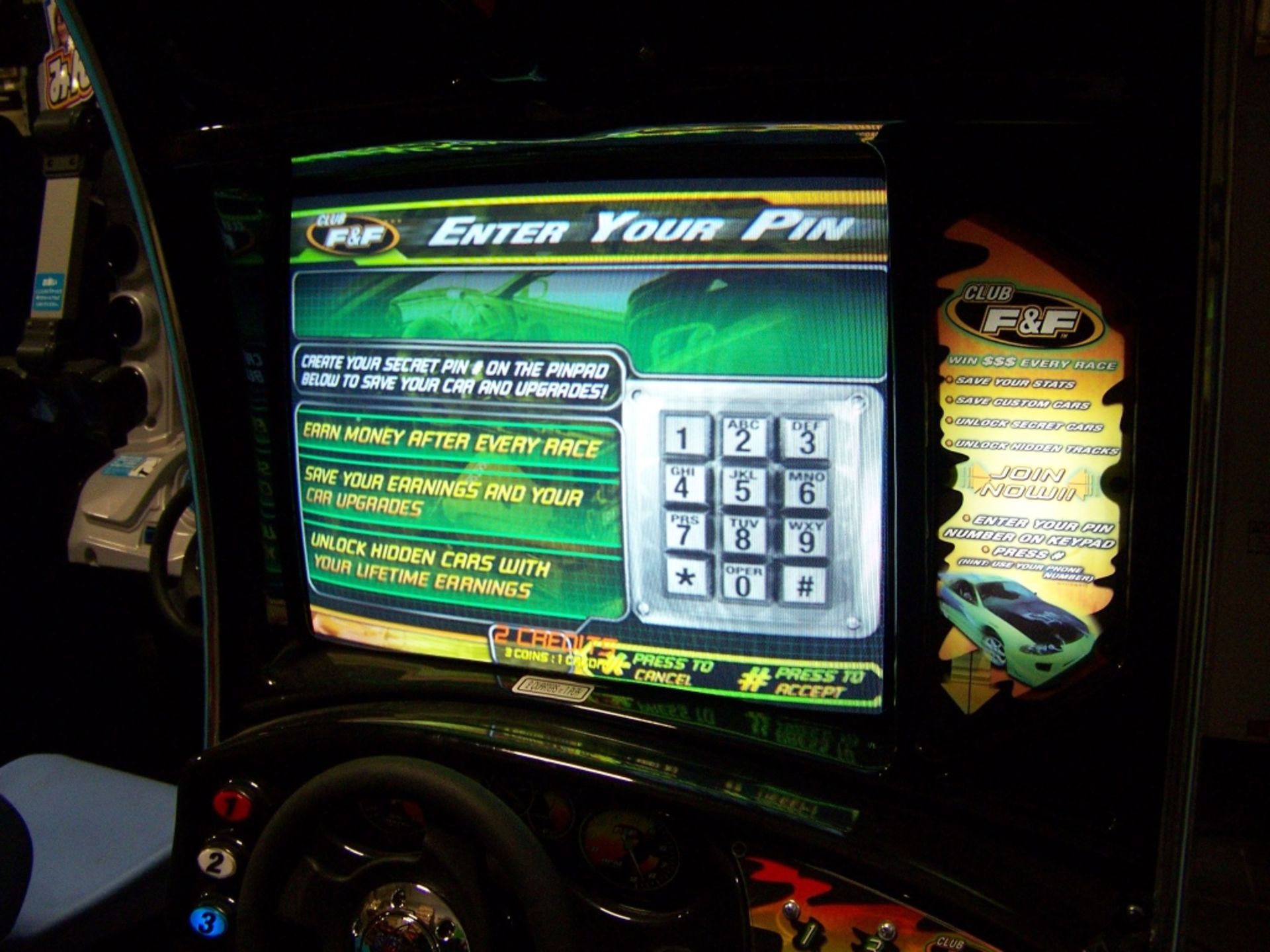 FAST AND FURIOUS RACING DRIVER ARCADE GAME Item is in used condition. Evidence of wear and - Image 3 of 6