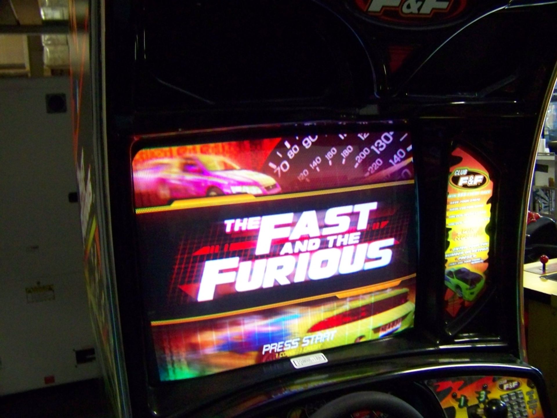 FAST AND FURIOUS RACING DRIVER ARCADE GAME Item is in used condition. Evidence of wear and - Image 3 of 10