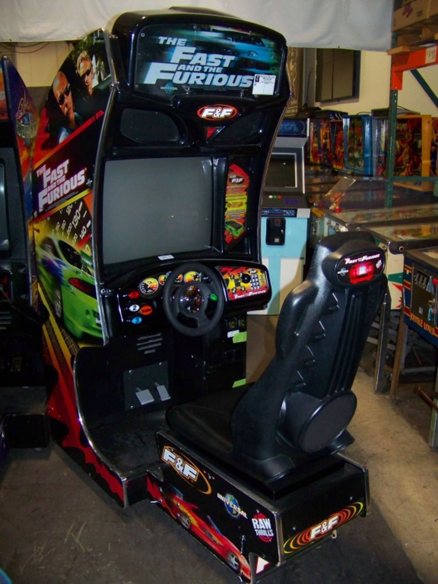 FAST AND FURIOUS RACING DRIVER ARCADE GAME Item is in used condition. Evidence of wear and - Image 9 of 10