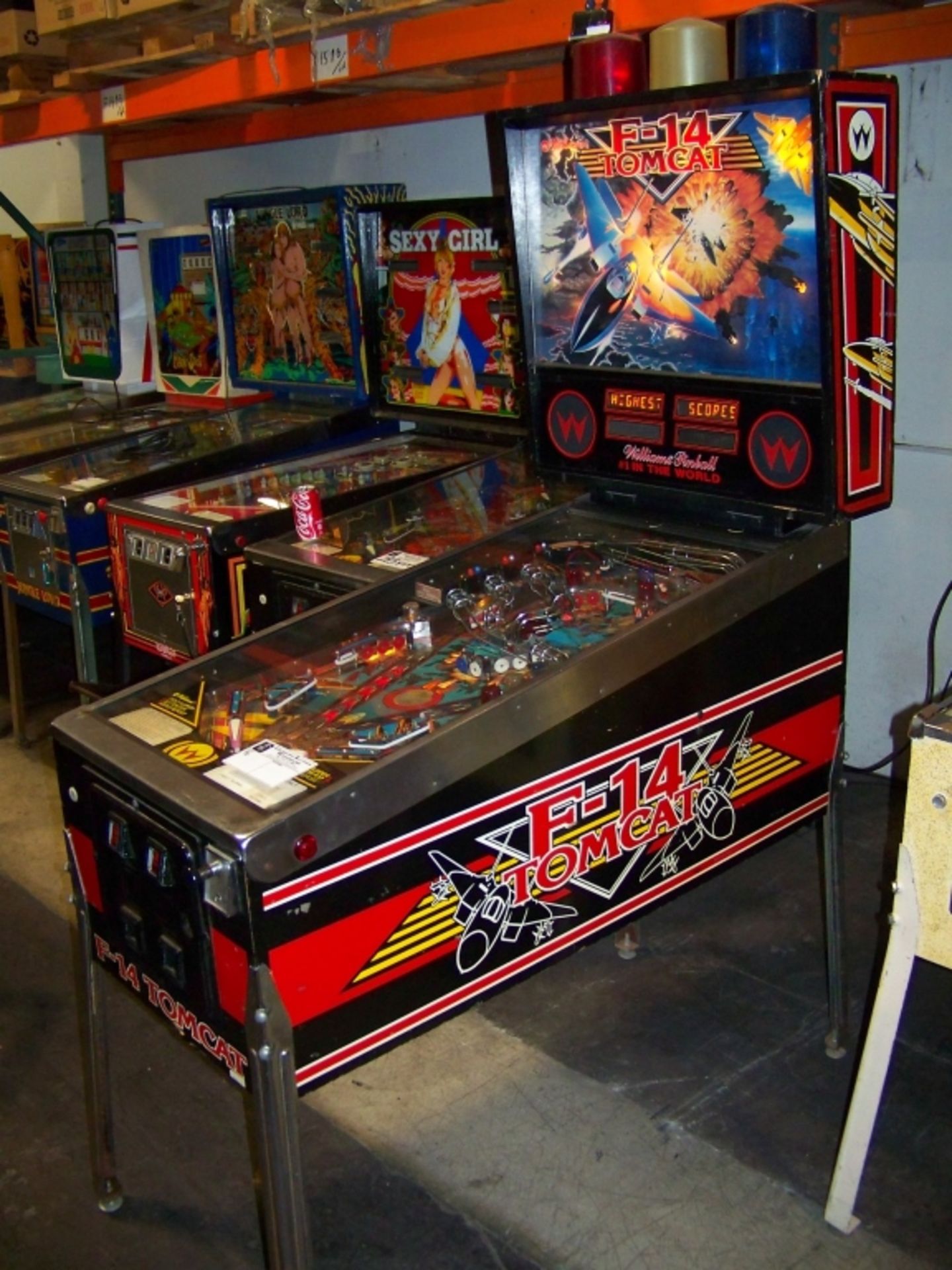 F-14 TOMCAT PINBALL MACHINE WILLIAMS 1987 Item is in used condition. Evidence of wear and commercial - Image 2 of 9