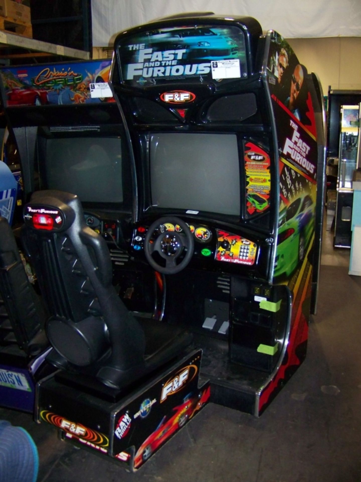 FAST AND FURIOUS RACING DRIVER ARCADE GAME Item is in used condition. Evidence of wear and - Image 7 of 10