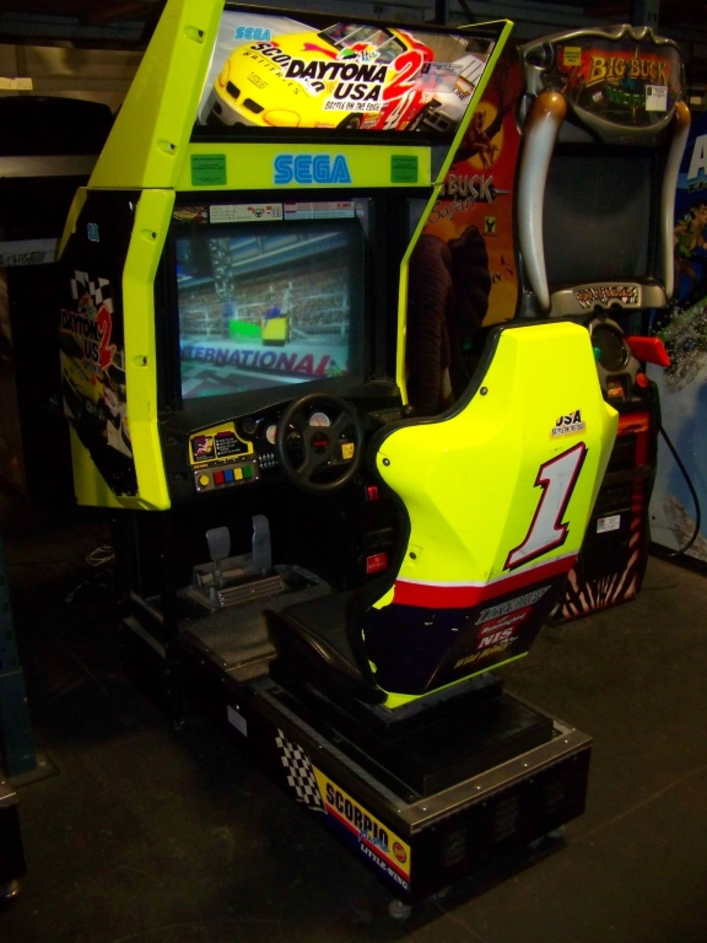 DAYTONA 2 SINGLE RACING ARCADE GAME SEGA Item is in used condition. Evidence of wear and