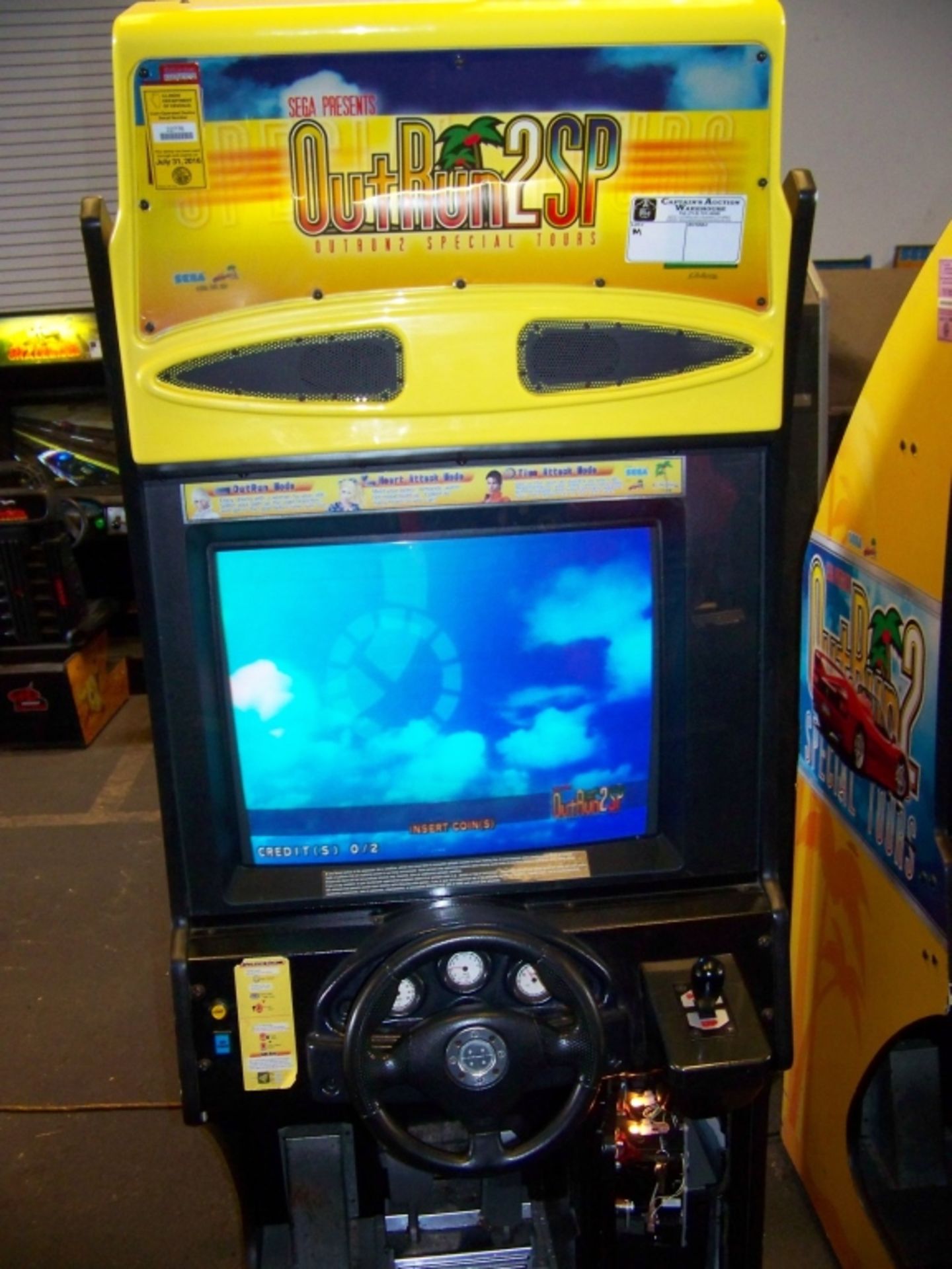 OUTRUN 2 SPECIAL EDITION RACING ARCADE GAME SEGA Item is in used condition. Evidence of wear and - Image 9 of 9