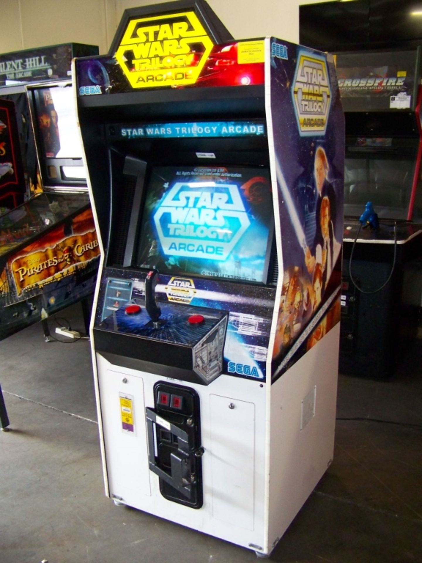 STAR WARS TRILOGY UPRIGHT ARCADE GAME SEGA Item is in used condition. Evidence of wear and - Image 2 of 5