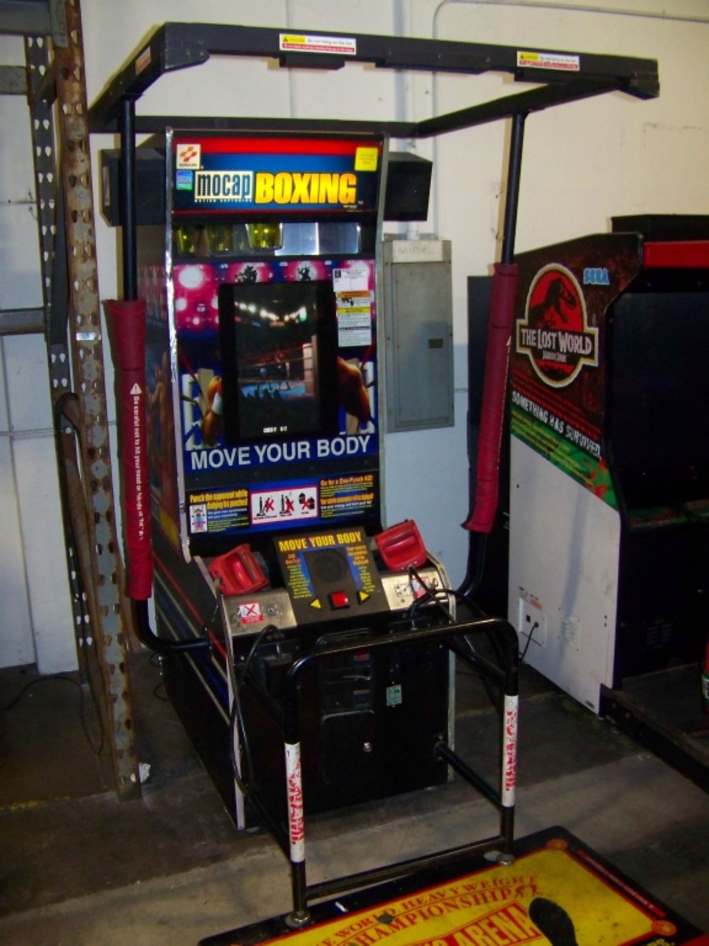 MOCAP BOXING SPORTS ARCADE GAME KONAMI Item is in used condition. Evidence of wear and commercial