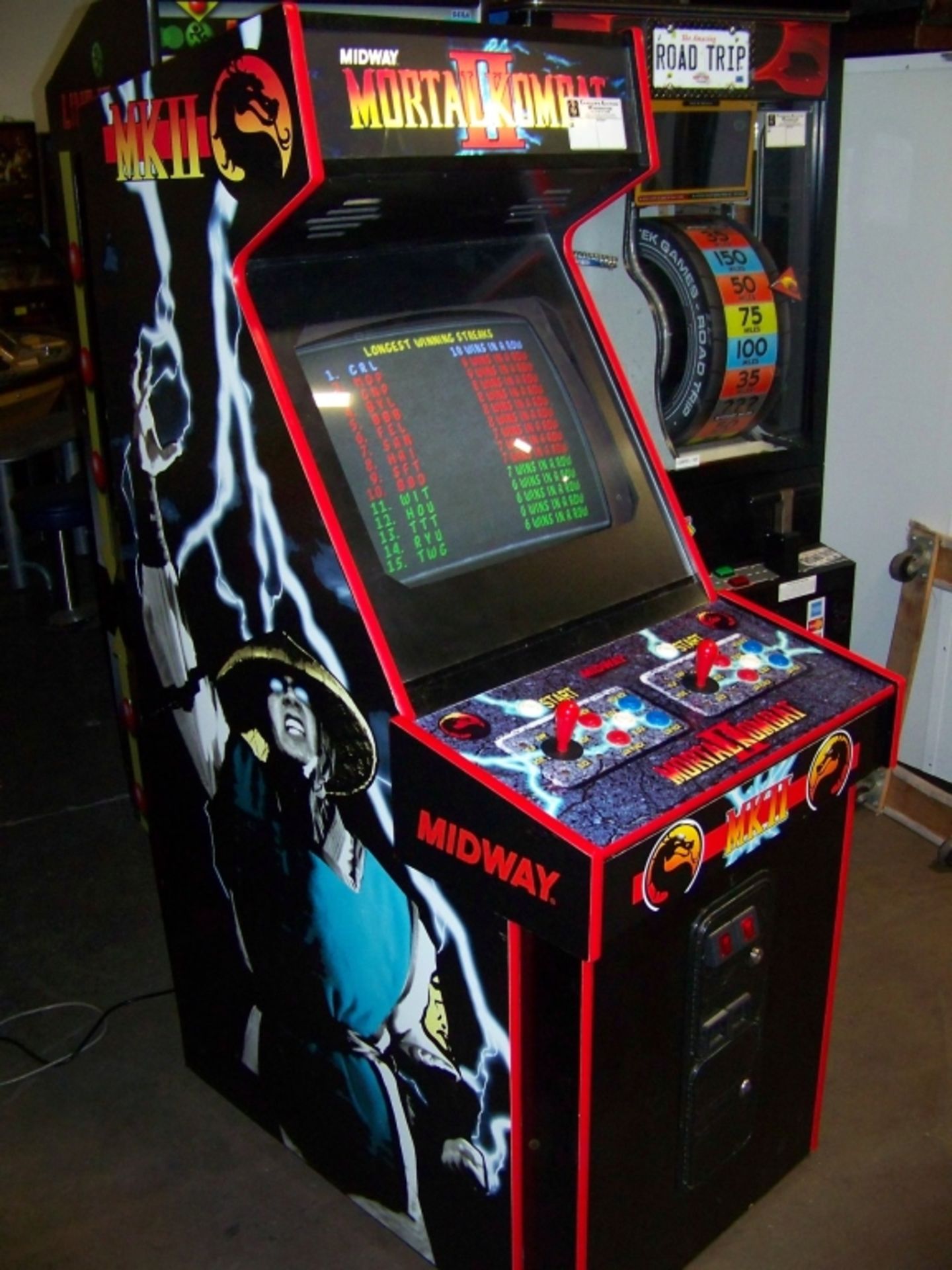 MORTAL KOMBAT II ARCADE GAME MIDWAY Item is in used condition. Evidence of wear and commercial