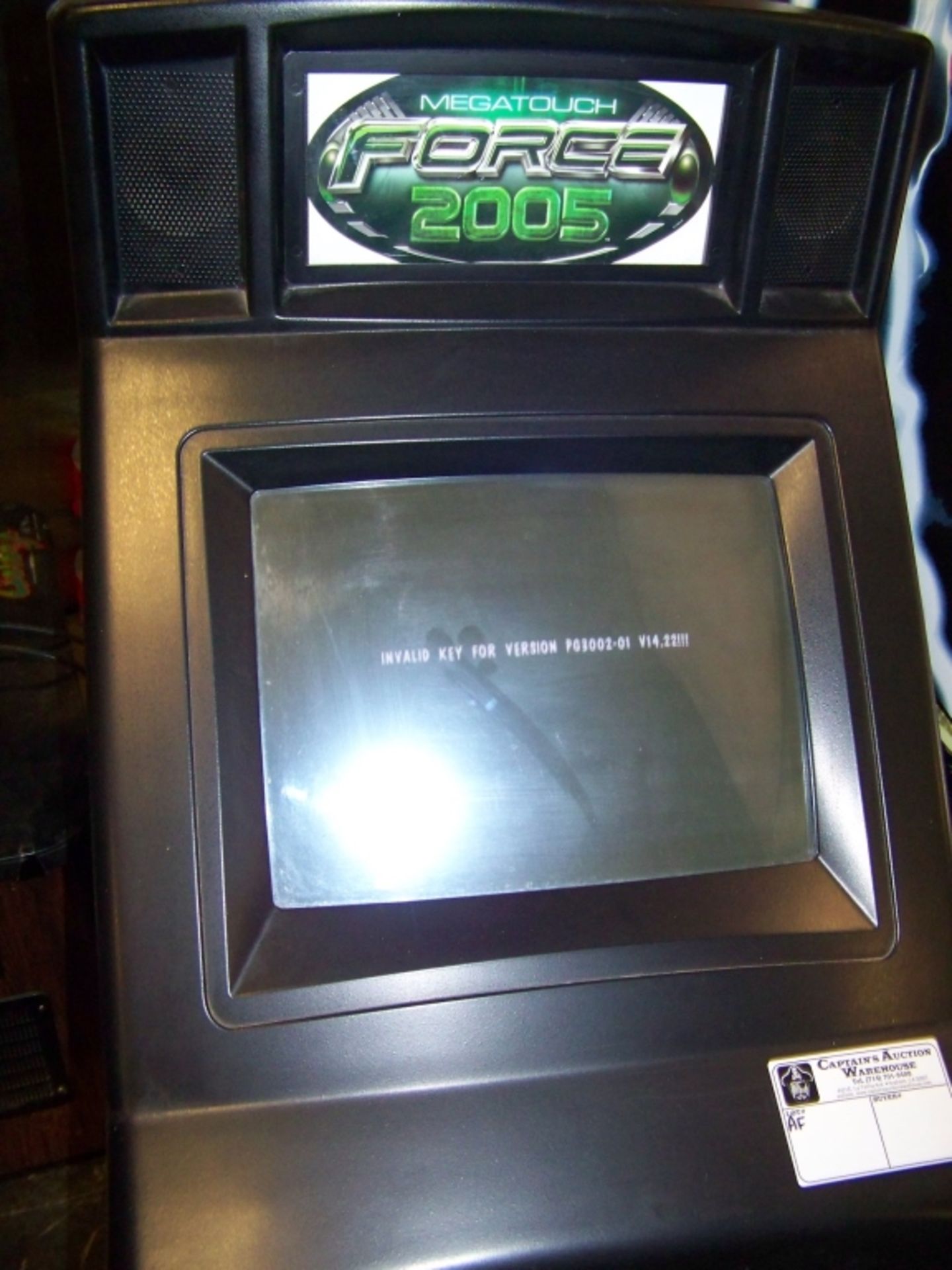 MEGATOUCH FORCE 2005 UPRIGHT ARCADE GAME Item is in used condition. Evidence of wear and - Image 3 of 3