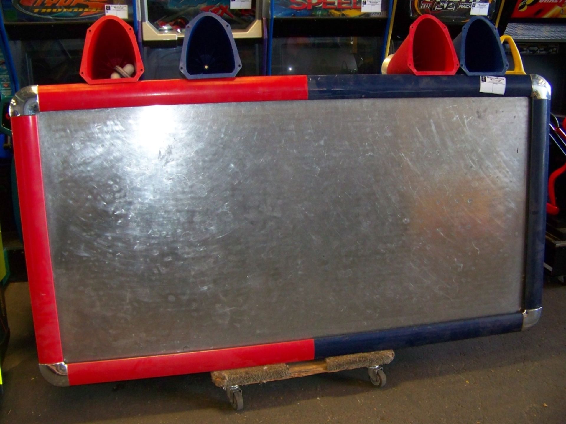 AIR HOCKEY FAST TRACK TABLE W/OVER HEAD I.C.E. Item is in used condition. Evidence of wear and
