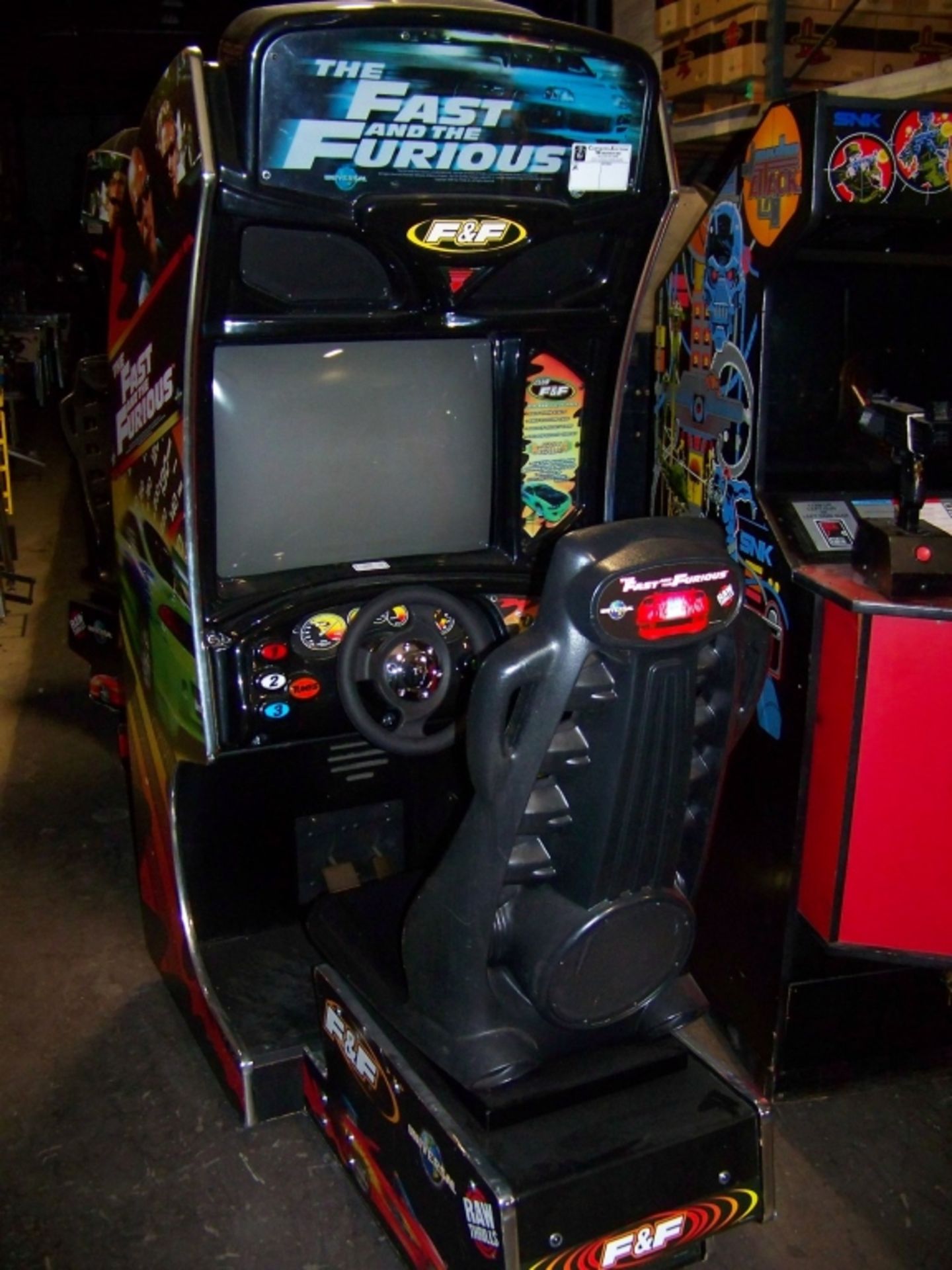 FAST AND FURIOUS RACING DRIVER ARCADE GAME Item is in used condition. Evidence of wear and - Image 5 of 6