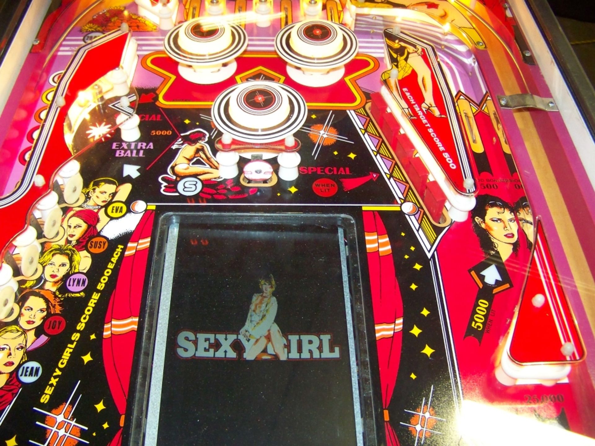 SEXY GIRL PINBALL MACHINE 1980 RANCO AUTOMATEN Item is in used condition. Evidence of wear and - Image 6 of 10