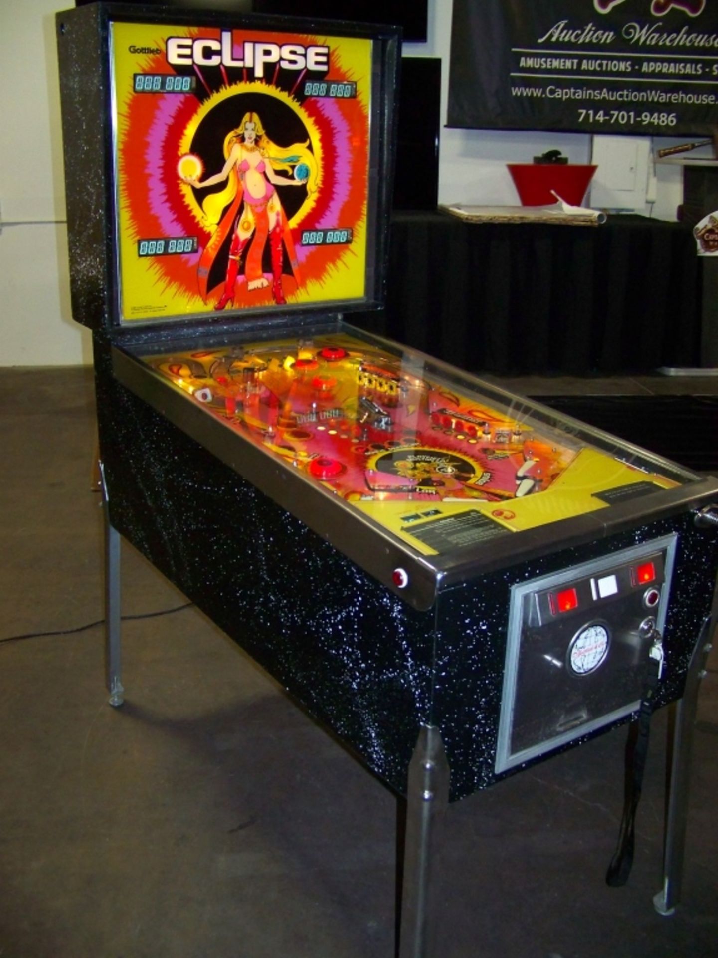 ECLIPSE PINBALL MACHINE RARE GOTTLIEB TITLE 1982 Item is in used condition. Evidence of wear and