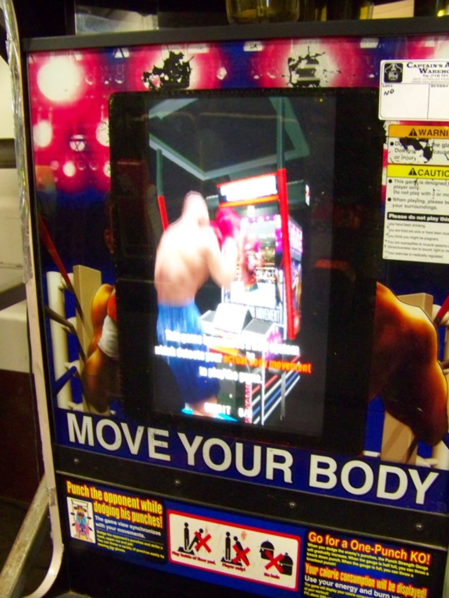 MOCAP BOXING SPORTS ARCADE GAME KONAMI Item is in used condition. Evidence of wear and commercial - Image 4 of 7