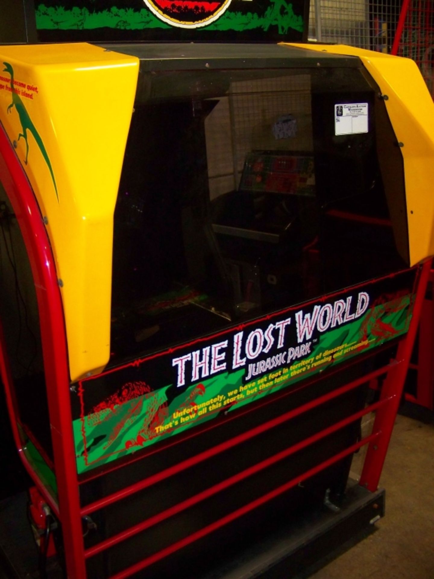 LOST WORLD 50"" ENVIRONMENTAL SHOOTER ARCADE SEGA Item is in used condition. Evidence of wear and - Image 2 of 9