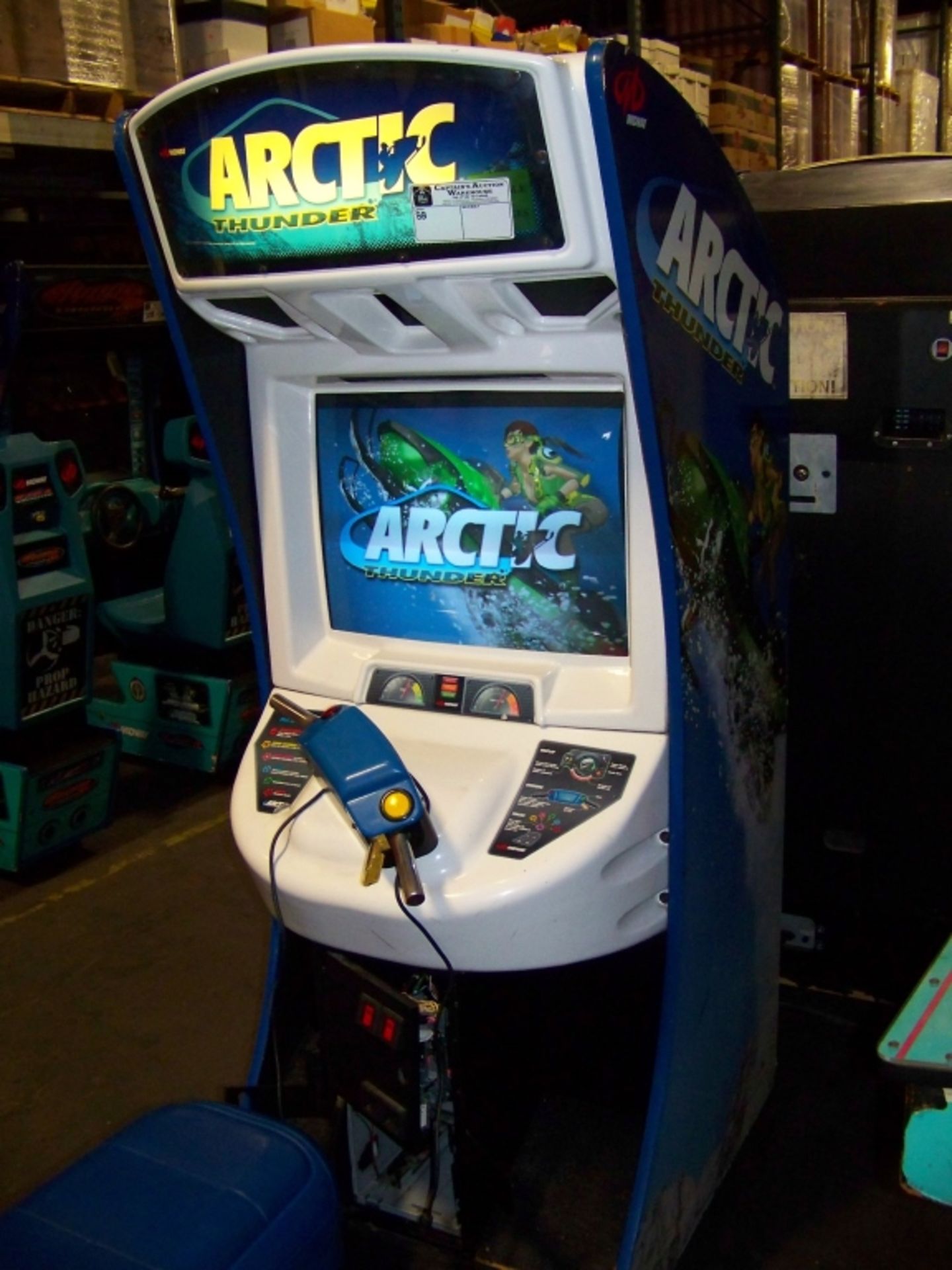 ARCTIC THUNDER RACING ARCADE GAME BB Item is in used condition. Evidence of wear and commercial - Image 2 of 3