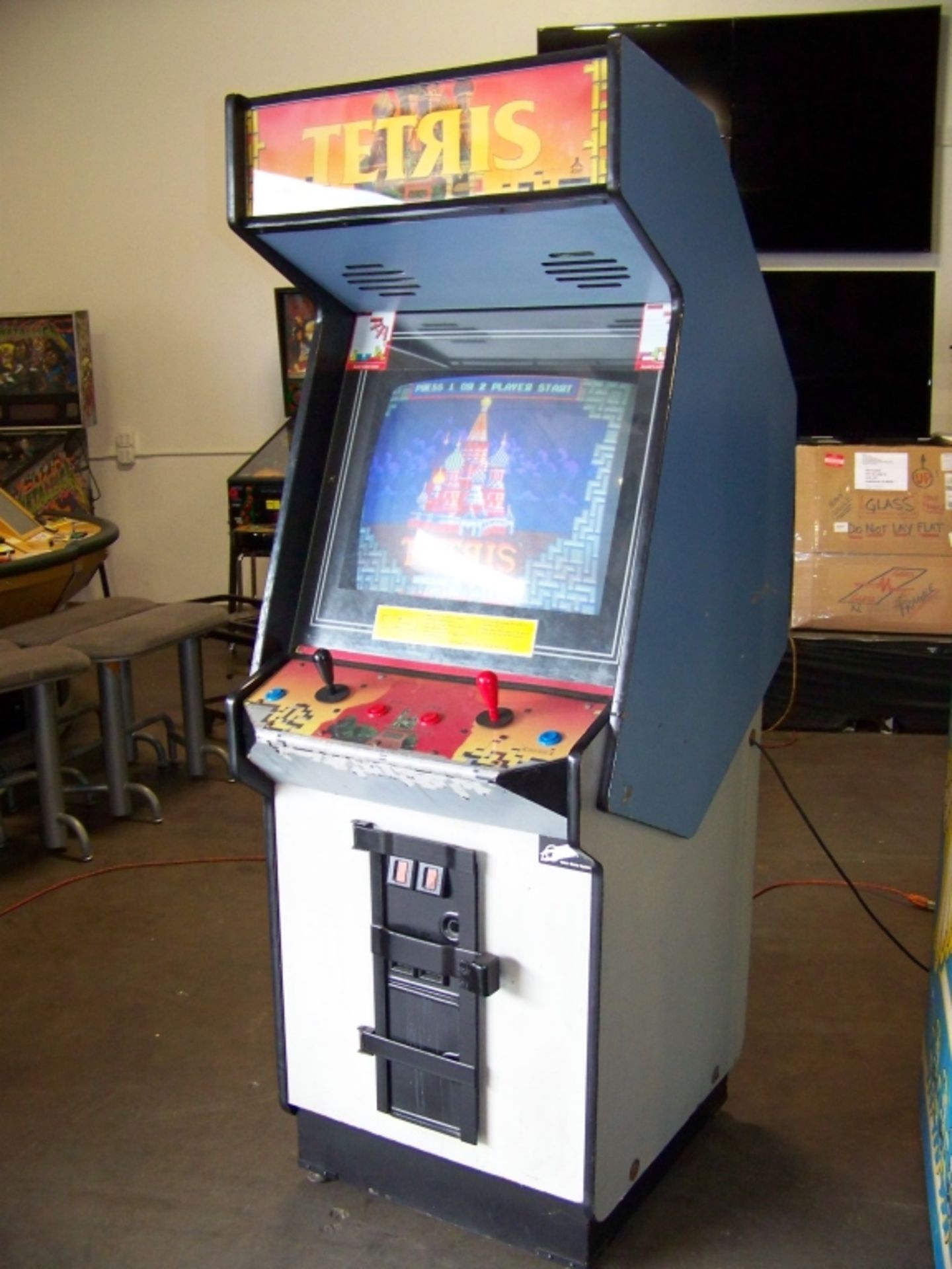 TETRIS CLASSIC UPRIGHT ARCADE GAME ATARI Item is in used condition. Evidence of wear and - Image 3 of 3