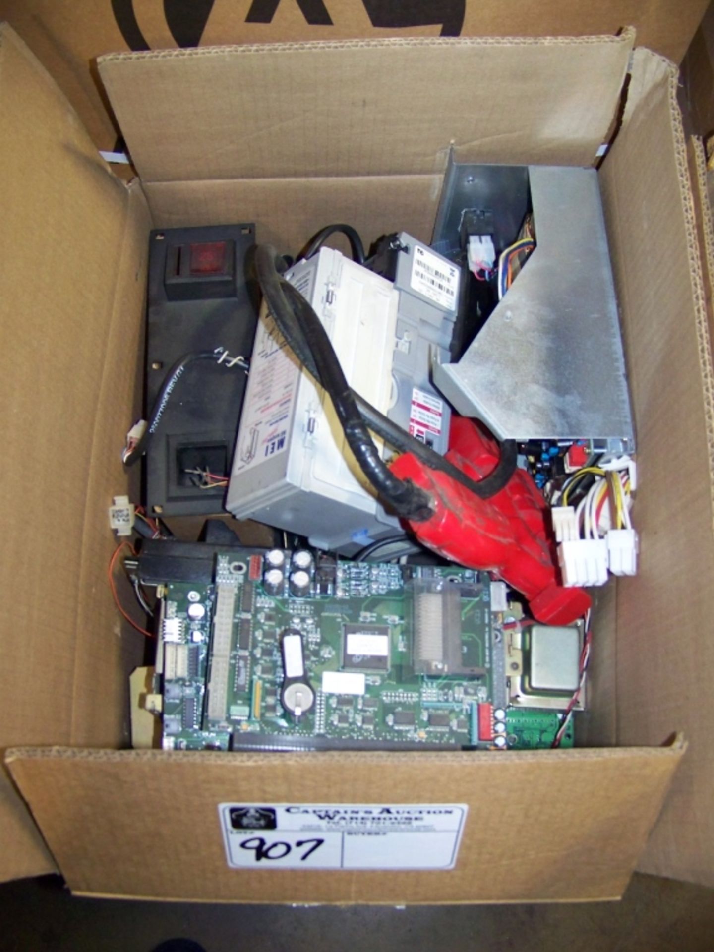 1 BOX LOT MISC. BILL ACCEPTORS,DBA, MECHS Item is in used condition. Evidence of wear and commercial