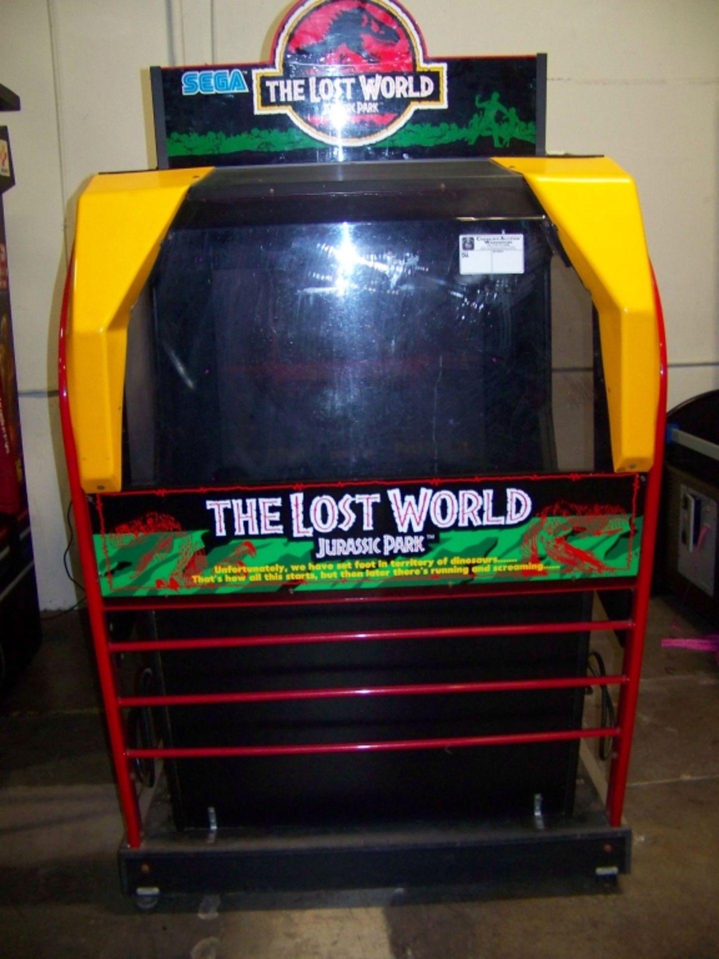 LOST WORLD 50"" ENVIRONMENTAL SHOOTER ARCADE SEGA Item is in used condition. Evidence of wear and - Image 3 of 9
