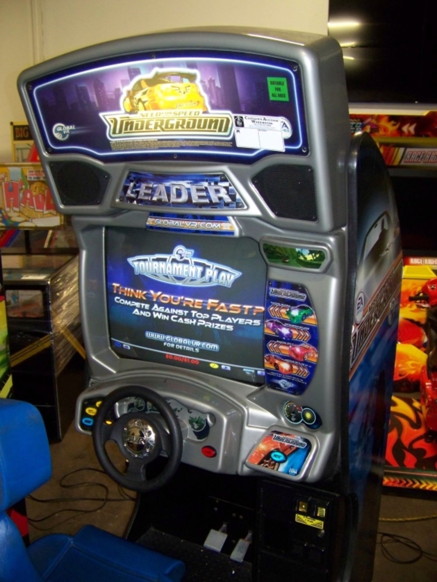 NEED FOR SPEED UNDERGROUND RACING ARCADE GAME Item is in used condition. Evidence of wear and - Image 3 of 4