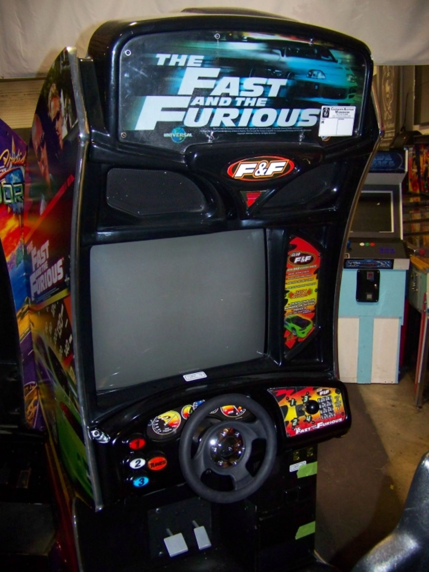 FAST AND FURIOUS RACING DRIVER ARCADE GAME Item is in used condition. Evidence of wear and - Image 10 of 10