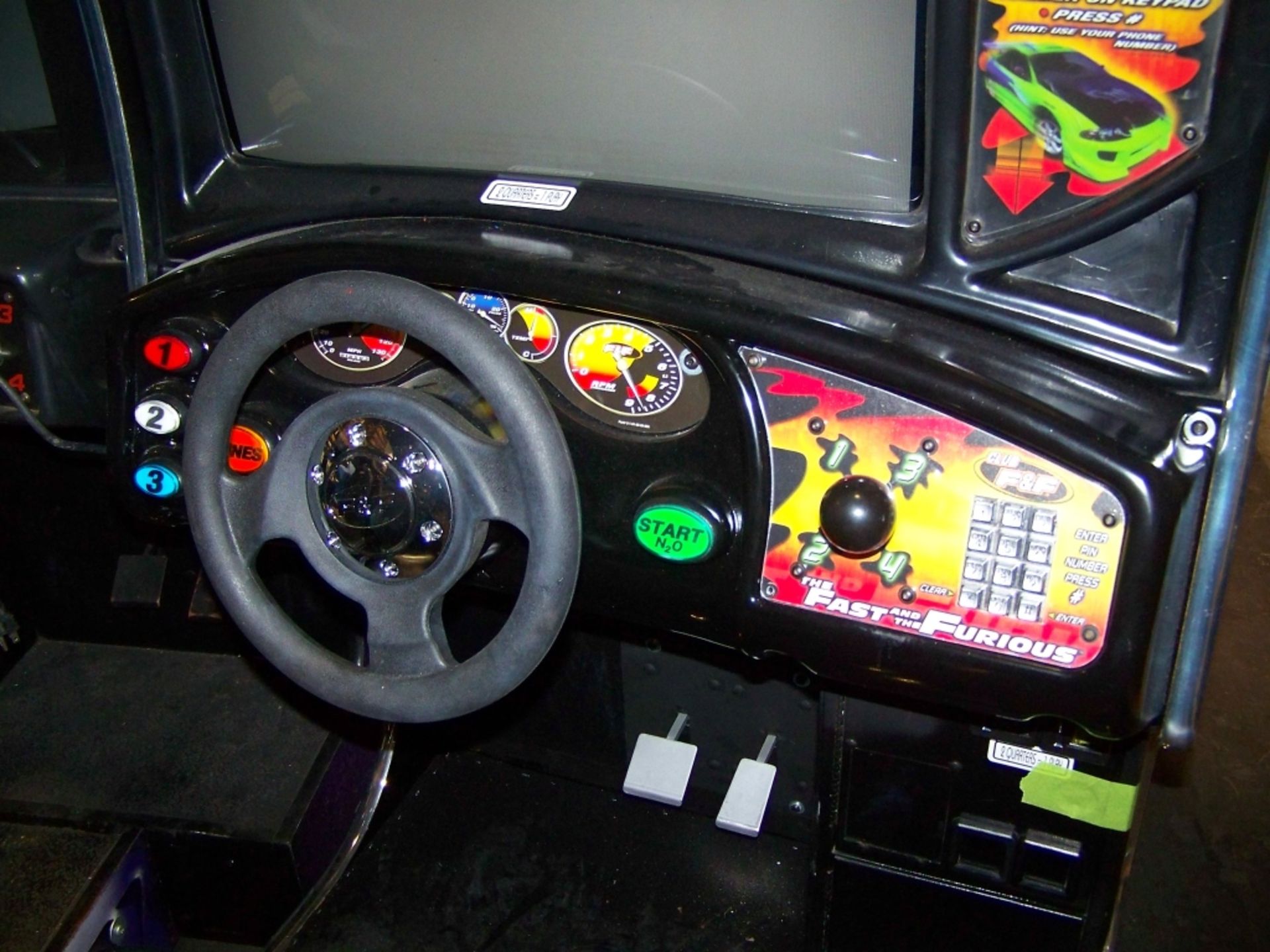 FAST AND FURIOUS RACING DRIVER ARCADE GAME Item is in used condition. Evidence of wear and - Image 8 of 10