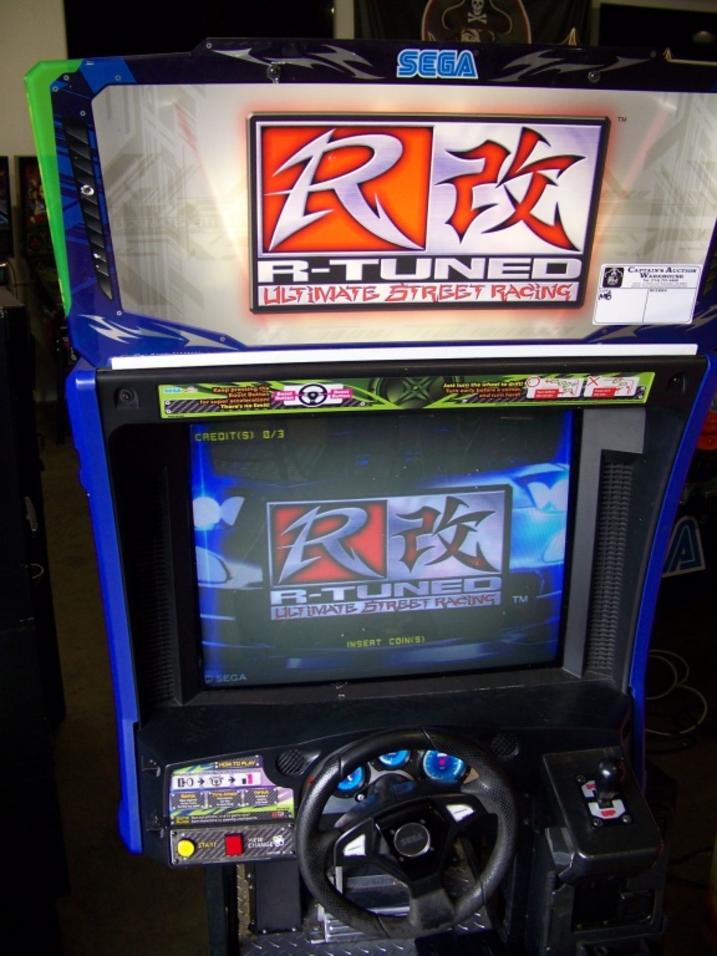 R-TUNED STREET RACING ARCADE GAME SEGA Item is in used condition. Evidence of wear and commercial - Image 5 of 5