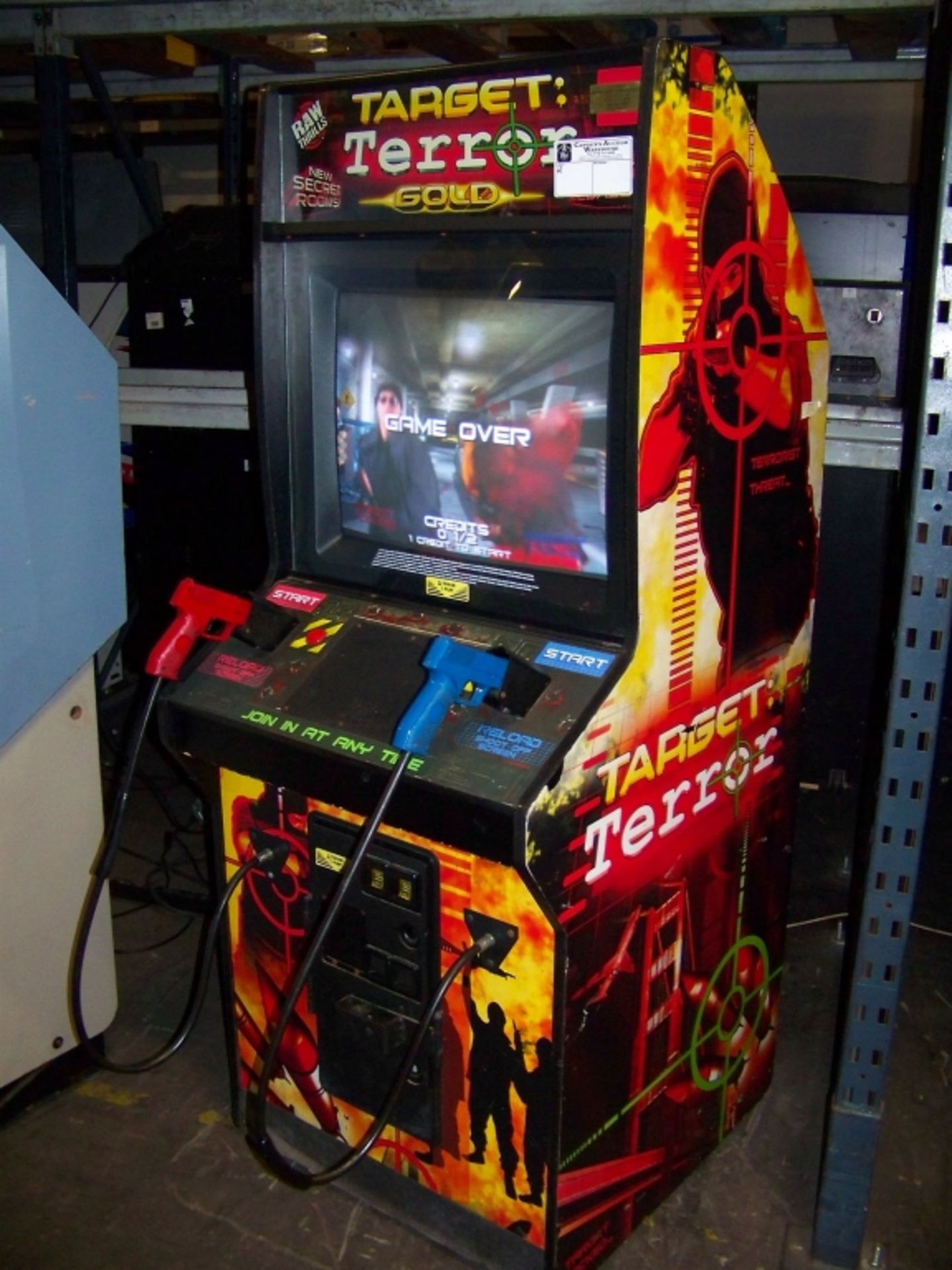 TARGET TERROR GOLD DEDICATED SHOOTER ARCADE GAME Item is in used condition. Evidence of wear and - Image 2 of 4