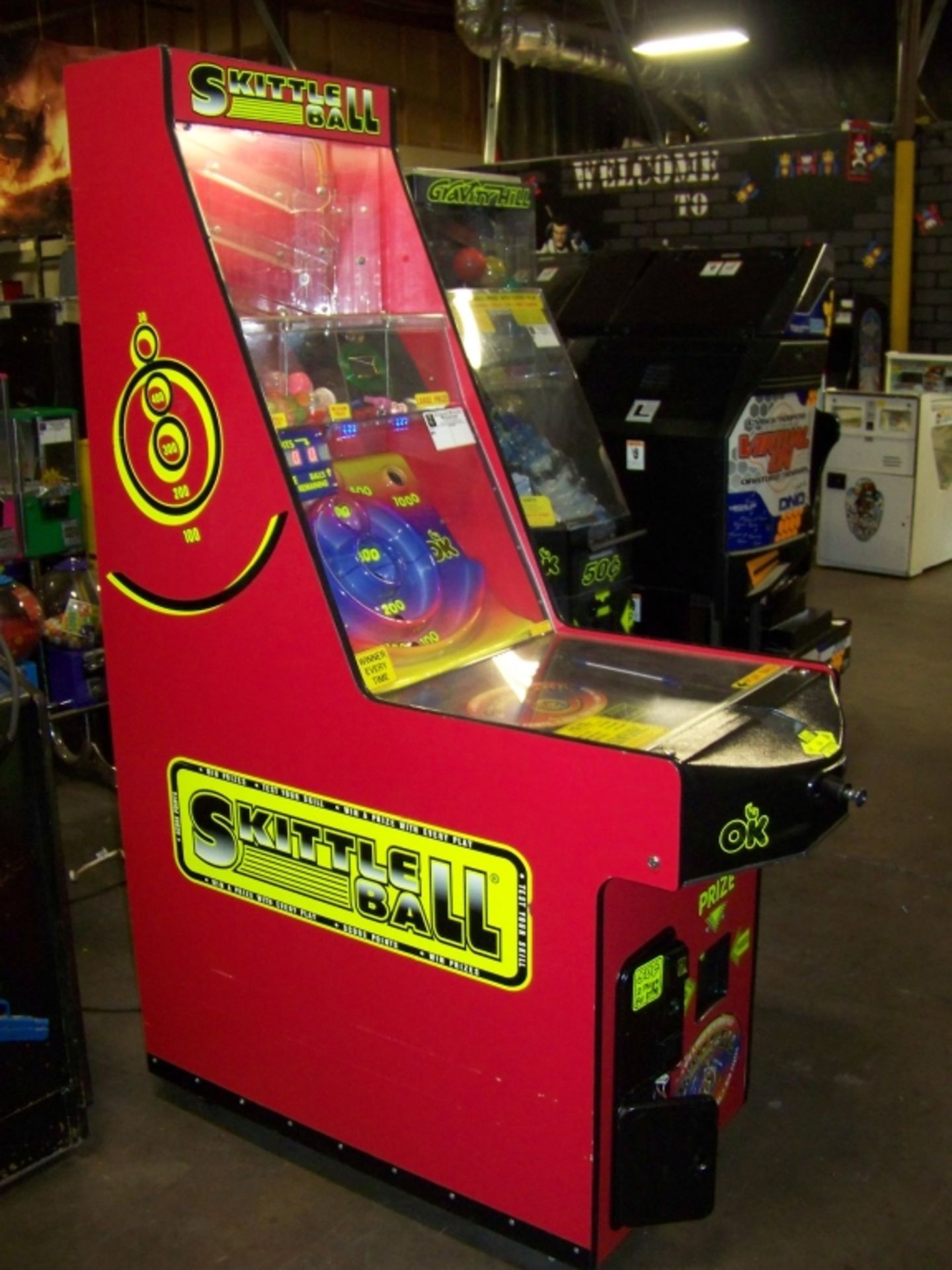 SKITTLEBALL INSTANT PRIZE REDEMPTION GAME RED Item is in used condition. Evidence of wear and