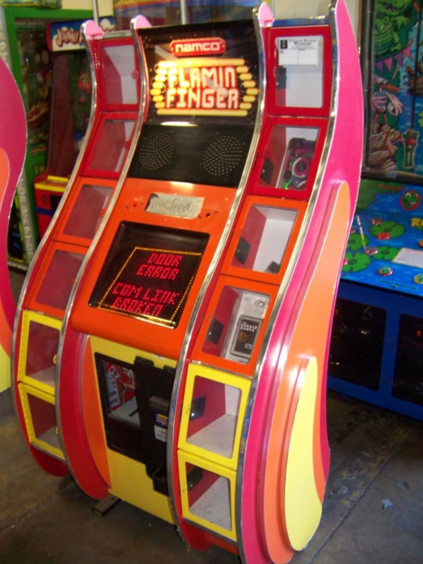 FLAMIN FINGER PRIZE REDEMPTION GAME NAMCO N Item is in used condition. Evidence of wear and