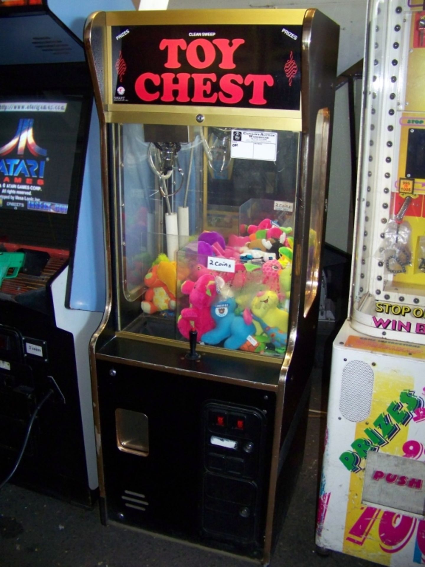 24"" TOY CHEST PLUSH CLAW CRANE MACHINE OM Item is in used condition. Evidence of wear and