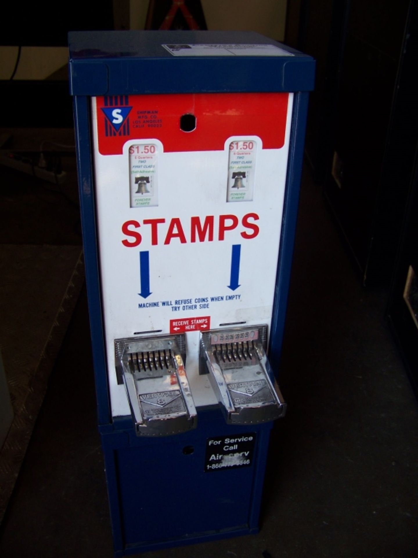 STAMP VENDING MACHINE U.S. POSTAGE Item is in used condition. Evidence of wear and commercial