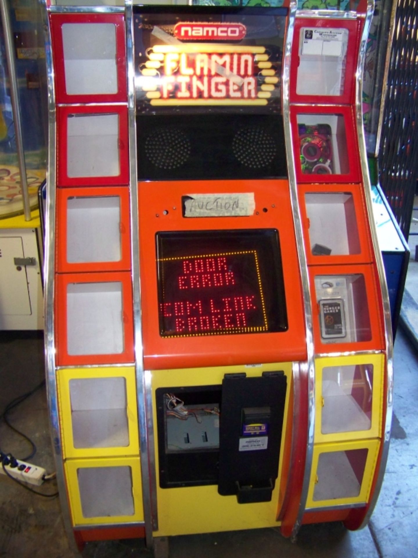 FLAMIN FINGER PRIZE REDEMPTION GAME NAMCO N Item is in used condition. Evidence of wear and - Image 2 of 2