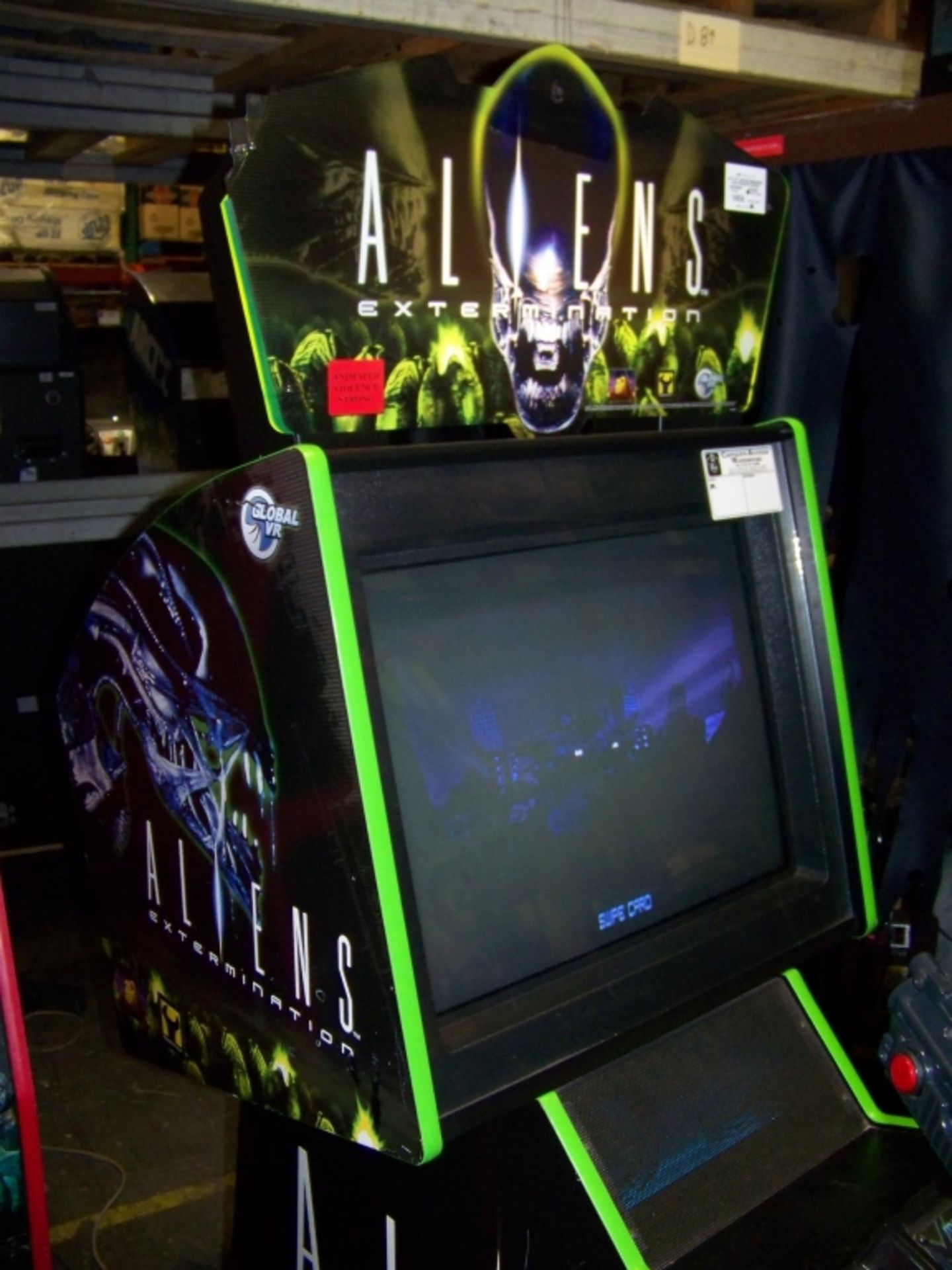 ALIENS EXTERMINATION FIXED GUN SHOOTER ARCADE GAME - Image 5 of 7