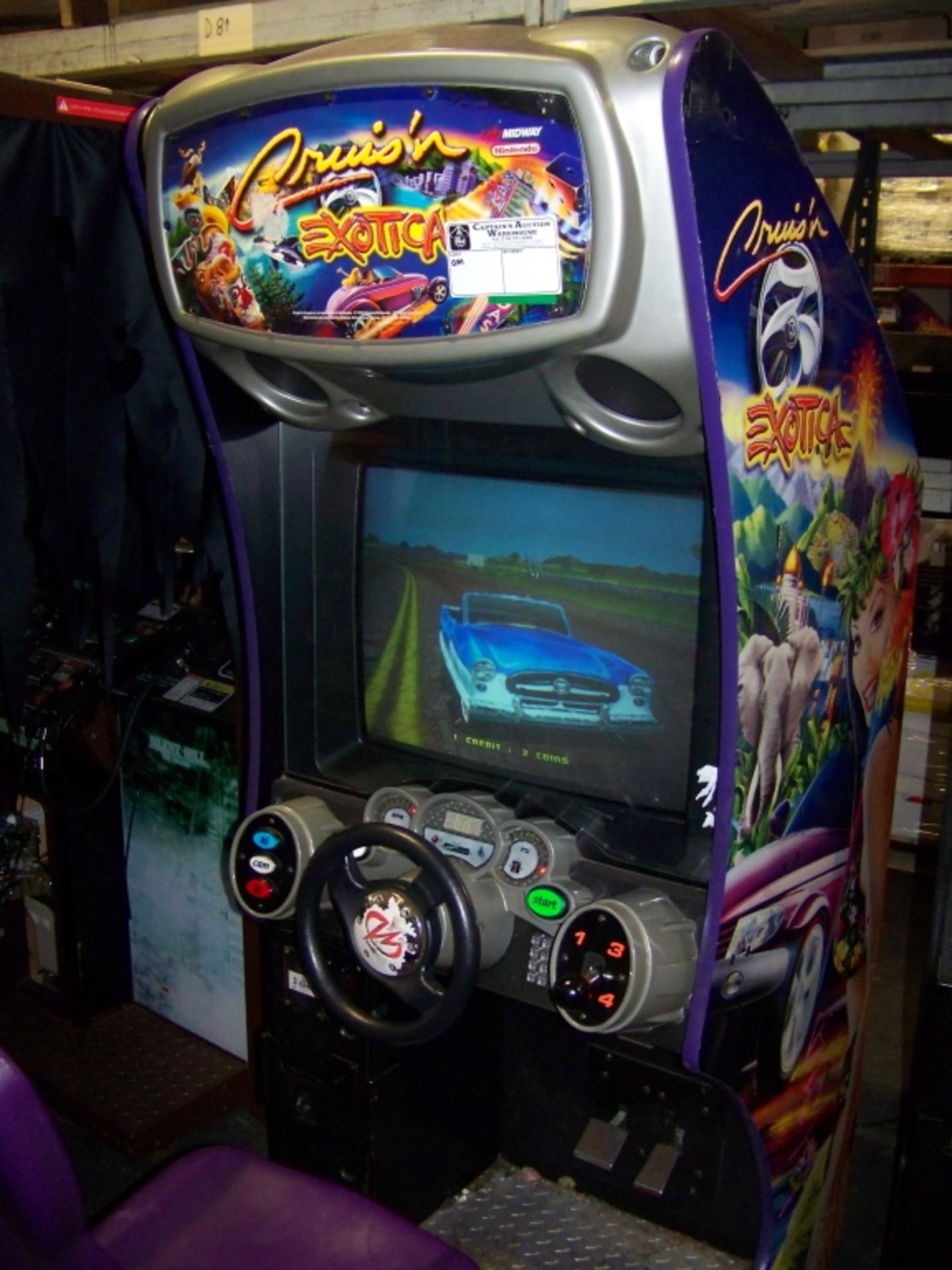 CRUISIN EXOTICA SITDOWN DRIVER ARCADE GAME - Image 3 of 3