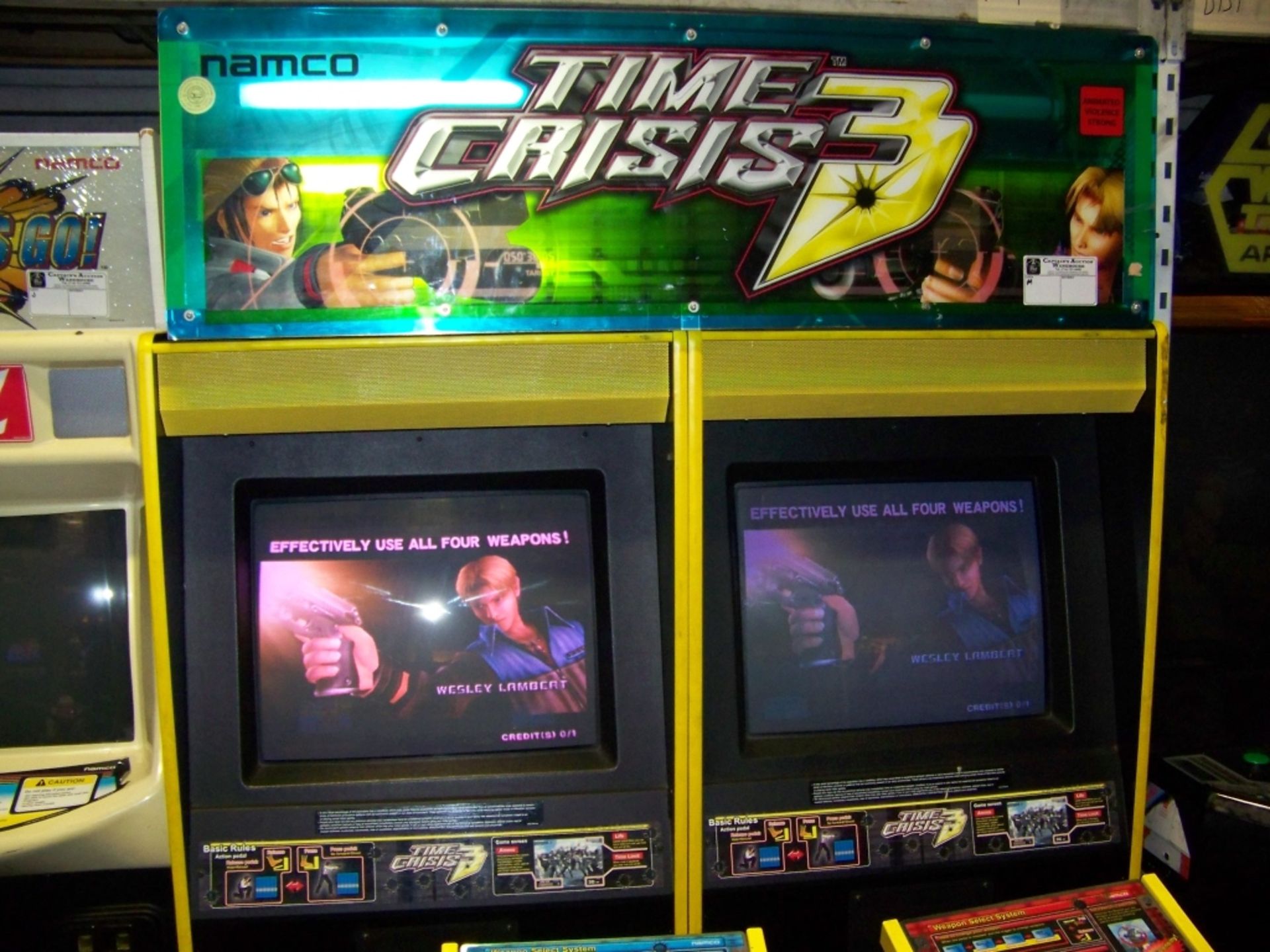 TIME CRISIS 3 TWIN SHOOTER ARCADE GAME NAMCO M - Image 3 of 3