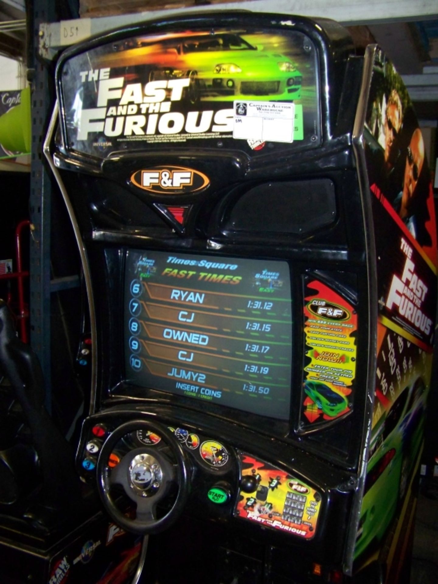 FAST AND FURIOUS SITDOWN DRIVER ARCADE GAME - Image 4 of 5