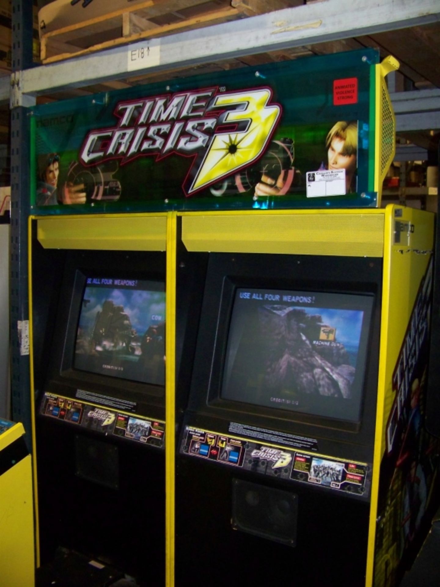 TIME CRISIS 3 TWIN SHOOTER ARCADE GAME NAMCO M - Image 2 of 5