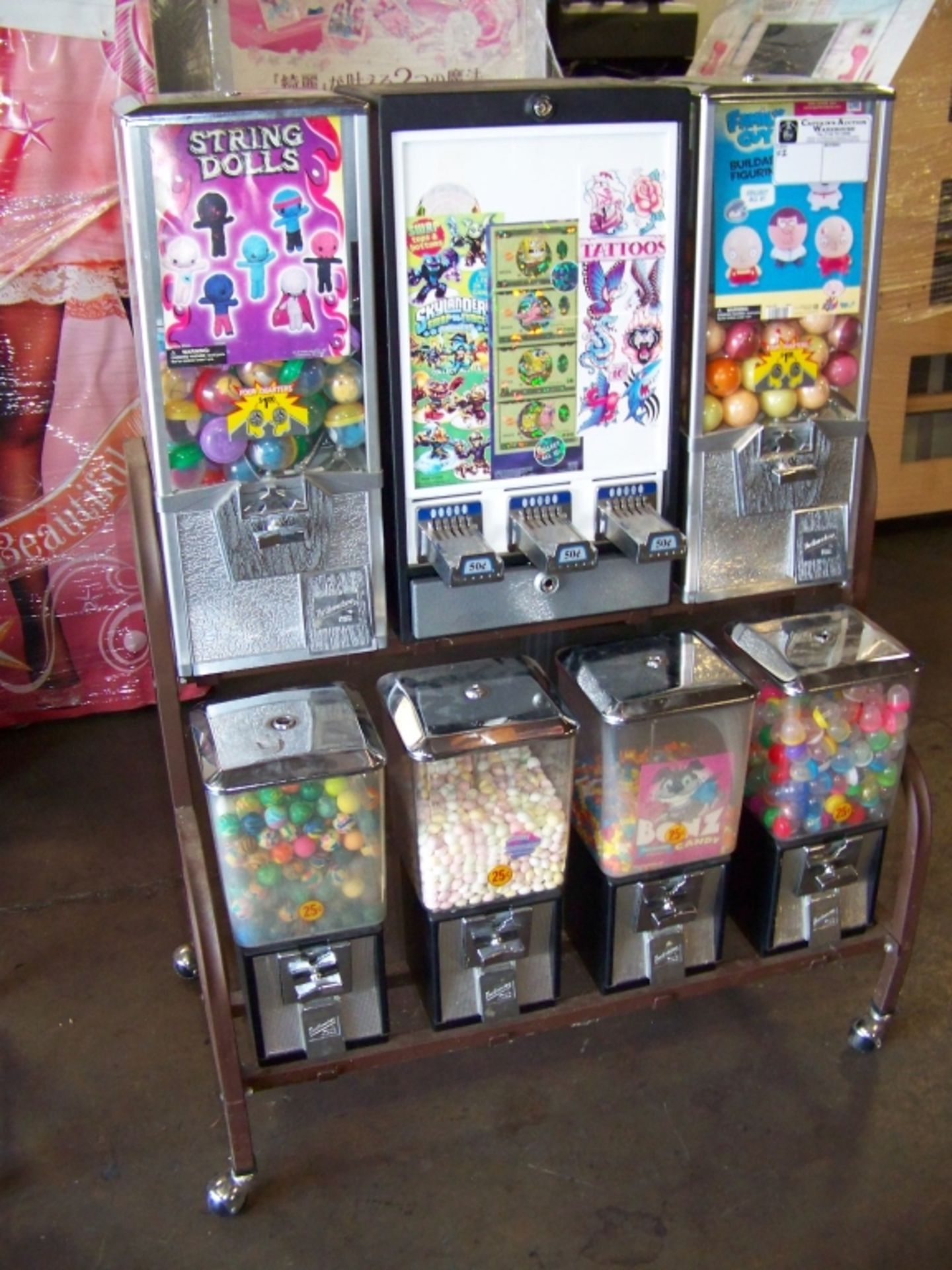 NORTHWESTERN COMBO CANDY CAPSULE STICKER BULK RACK