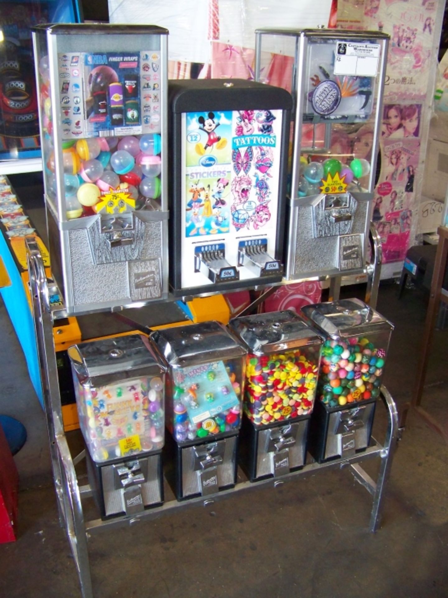 NORTHWESTERN COMBO CANDY CAPSULE 2 STICKER RACK