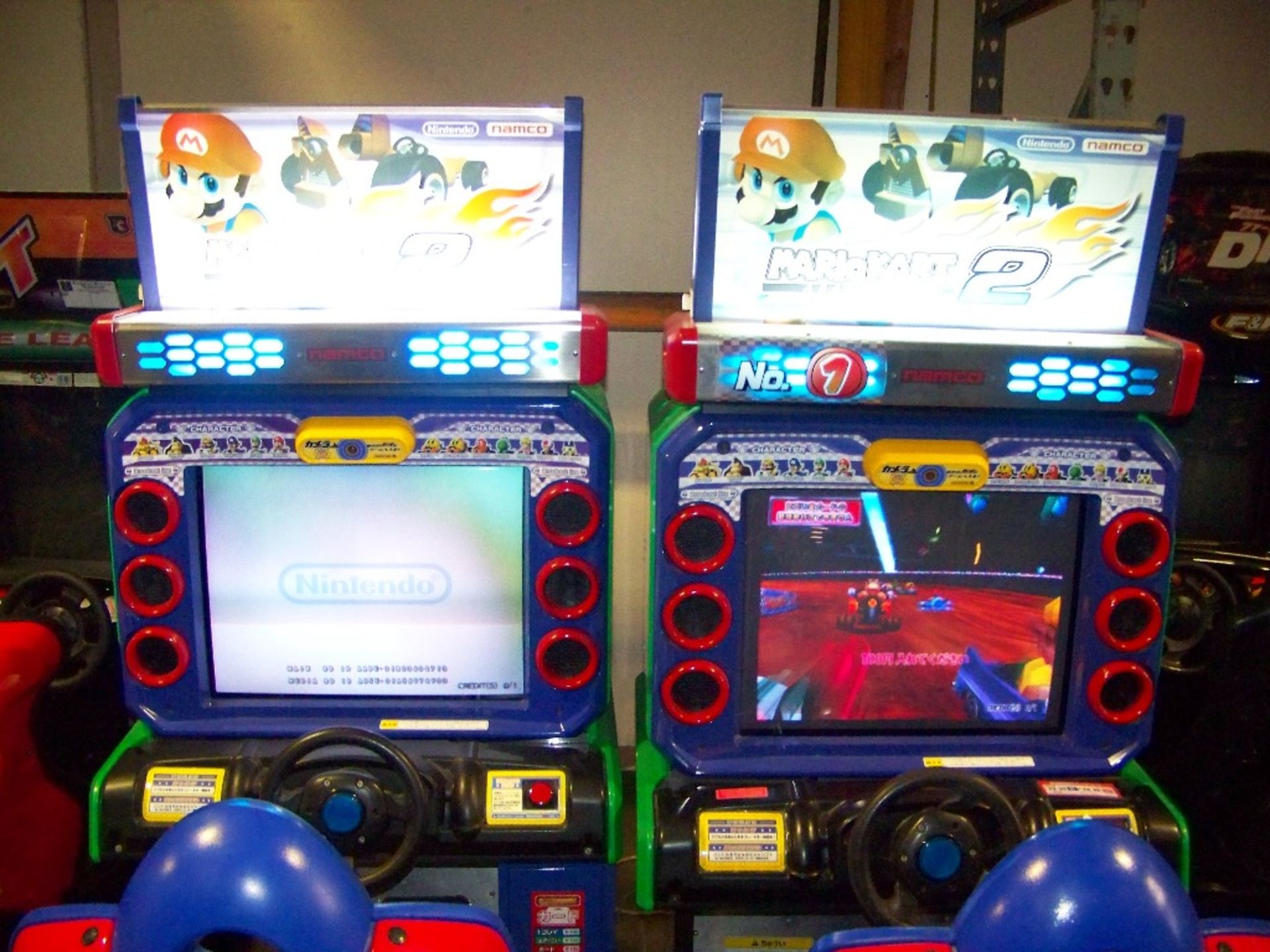 MARIO KART 2 SITDOWN RACING ARCADE GAME NAMCO - Image 6 of 7