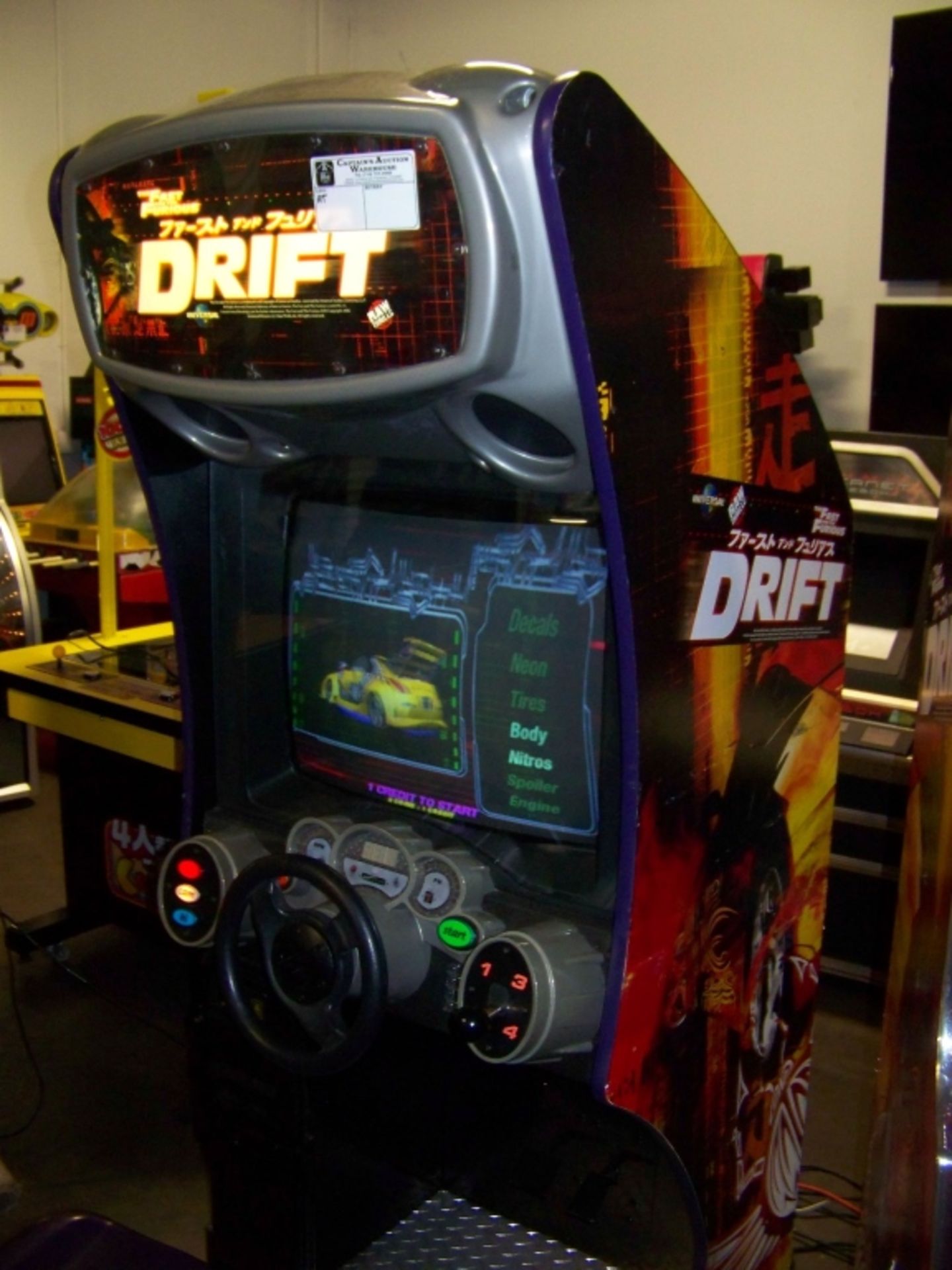 FAST & FURIOUS DRIFT SITDOWN DRIVER ARCADE GAME - Image 3 of 5