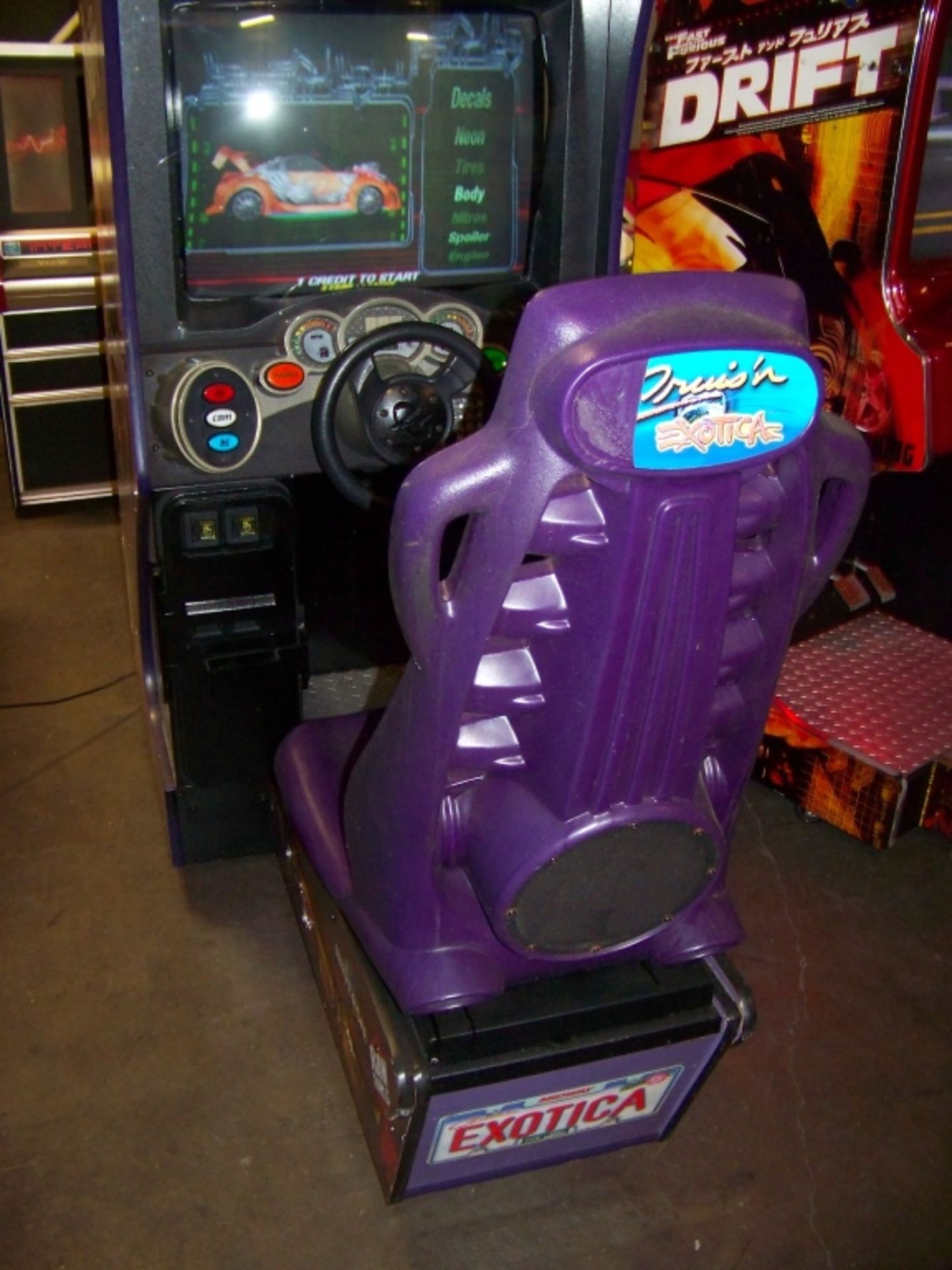 FAST & FURIOUS DRIFT SITDOWN DRIVER ARCADE GAME - Image 5 of 5