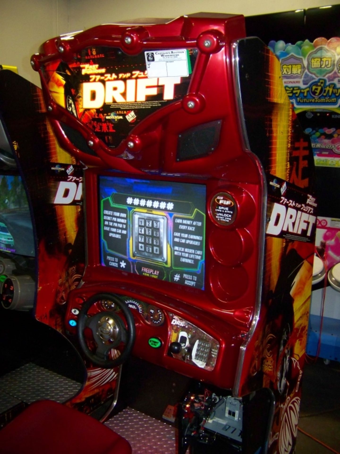 DRIFT FAST & FURIOUS DEDICATED RED CAB ARCADE - Image 2 of 7